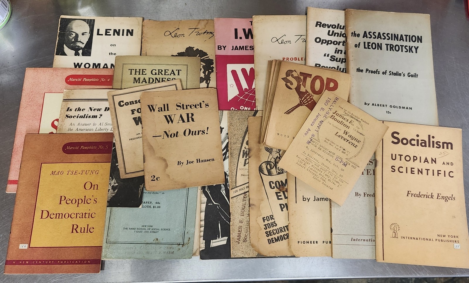 Vtg Radical Pamphlets Lot Black Liberation Socialism Apartheid Cuba Mao Marx
