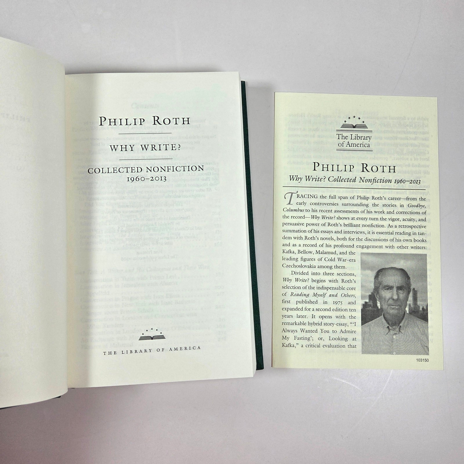 Philip Roth Collected Nonfiction 1960-2013 Nemesis 2006-2010 LOA #s 237 and 300