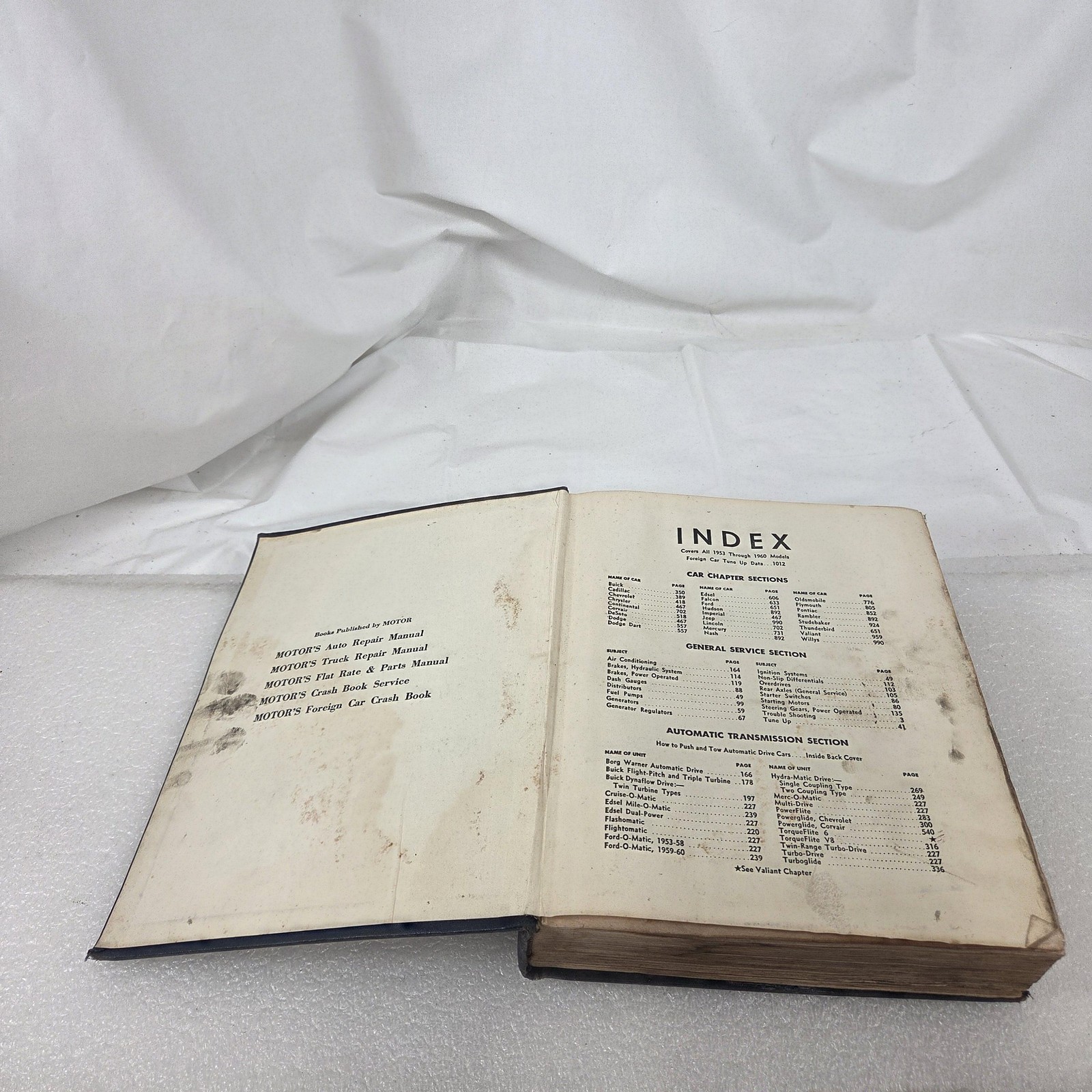 Vintage 1960 Motor&rsquo;s Auto Repair Manual 23rd Edition Hardcover Car Repair Guide