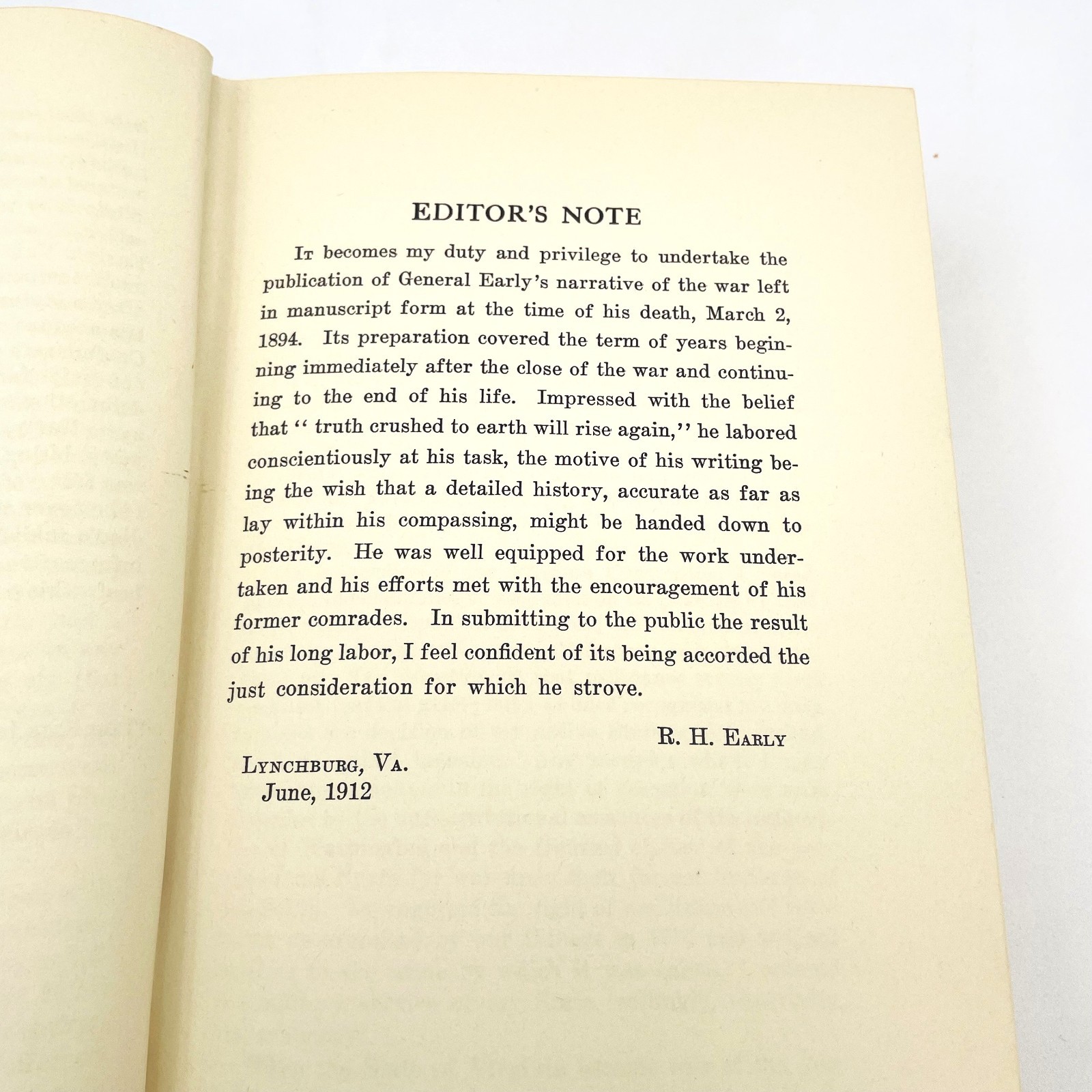 War Memories Jubal Early 1960 Hardcover Dust Jacket Civil War Centennial Series