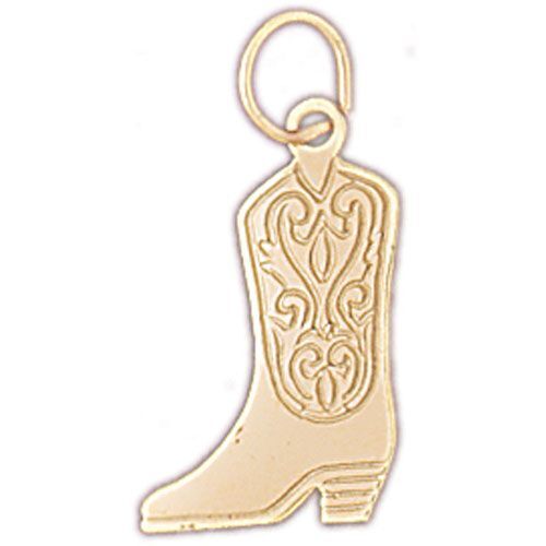 Cowboy&rsquo;s Boot Charm Pendant 14k Gold (0.9 Grams)