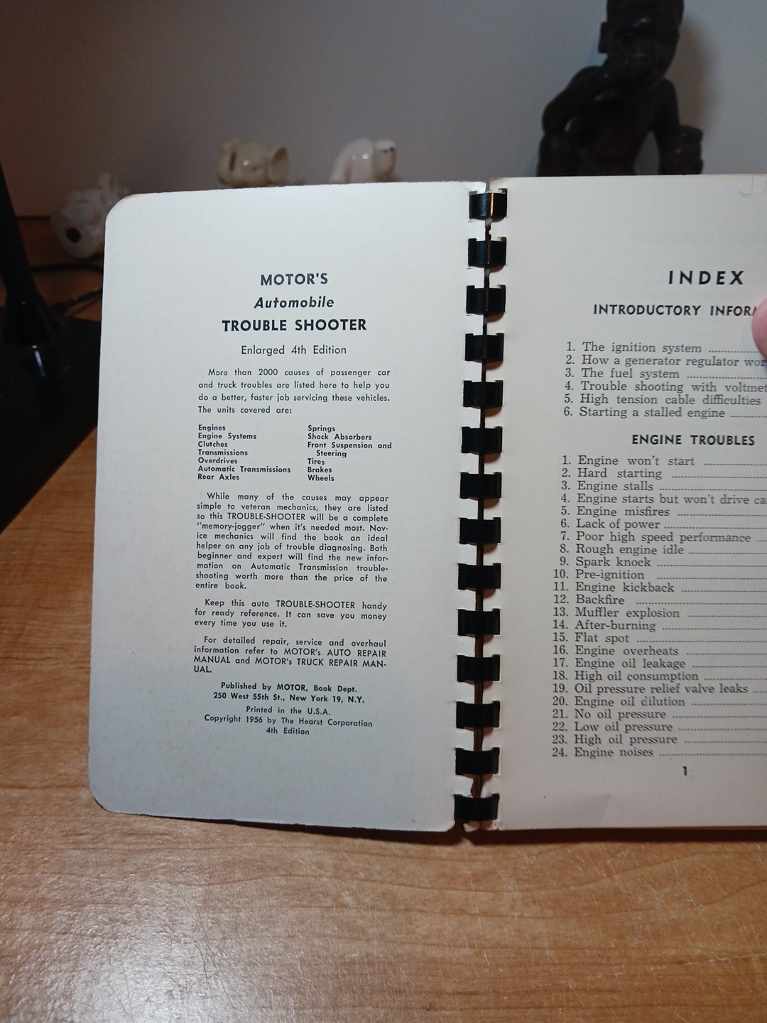 MOTOR&rsquo;S Automobile Trouble Shooter Service Repair Manual Book 4th Edition 1956