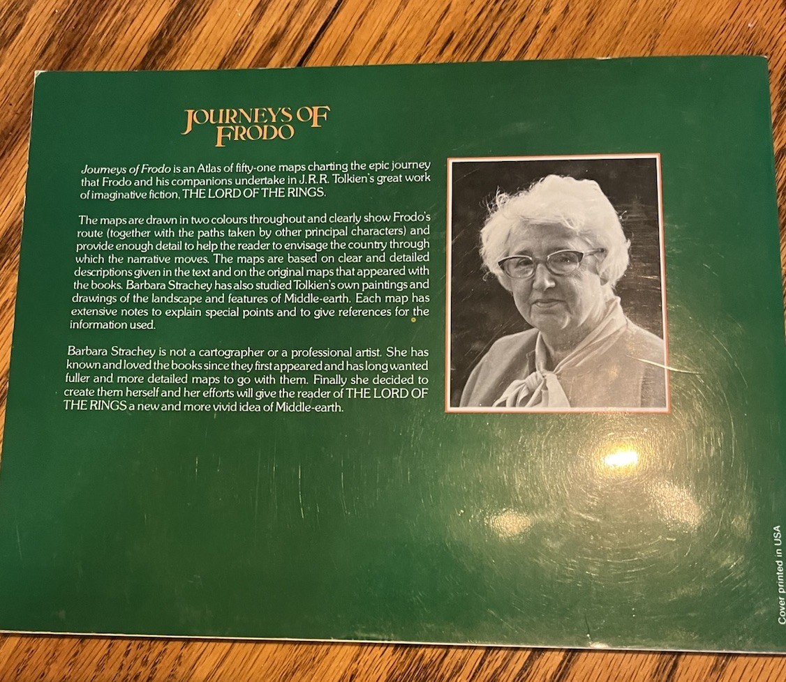 Lord Of The Rings Journeys of Frodo Atlas of J.R.R. Tolkien`s 1981 1st Edition