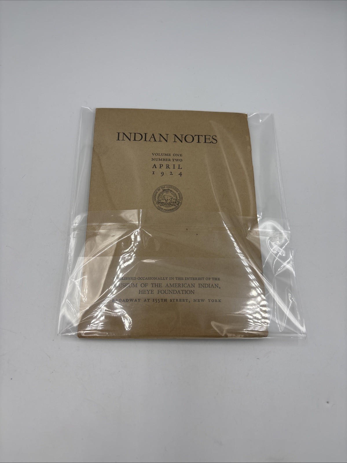 April 1924 INDIAN NOTES MUSEUM OF THE AMERICAN INDIAN HEYE FOUNDATION VOL 1 #2