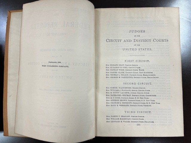 Lot of 5 Federal Reporter Antique Law Books 1880s Vol 35 36 37 38 39 Leather