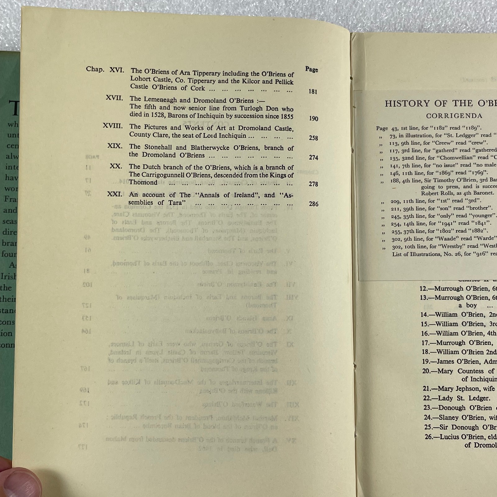 History of the O&rsquo;BRIENS : from Brian Boroimhe A.D. 1000 to 1945 HCDJ illustrated