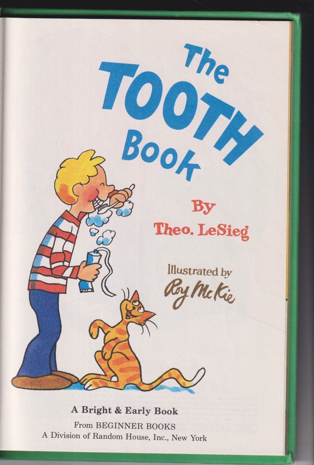 The Tooth Book By Theo. LeSieg (Dr. Suess) Bright and Early Books for Beginning