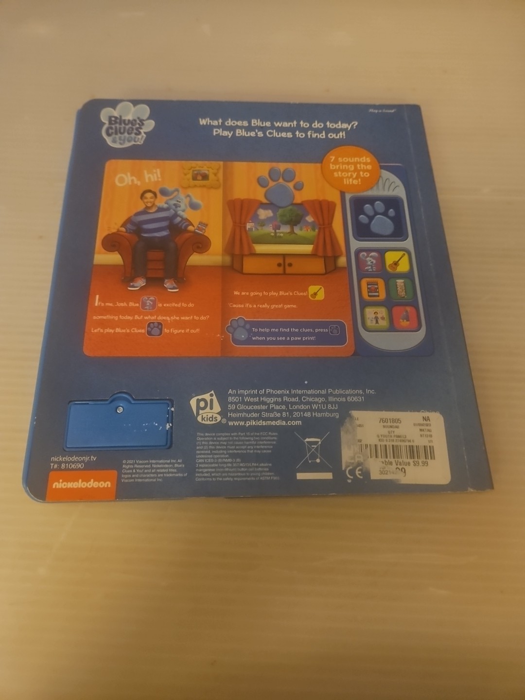 Nickelodeon Blue&rsquo;s Clues and You! « Play Day with Blue! » Sound Book by PI Kids