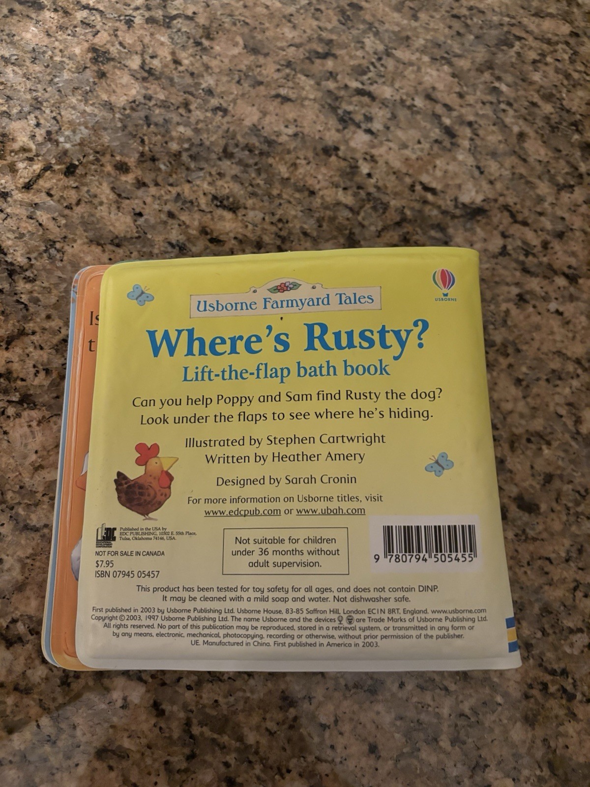 Where&rsquo;s Rusty Bath Book (Farmyard Tales Bath Books) RARE FIND!