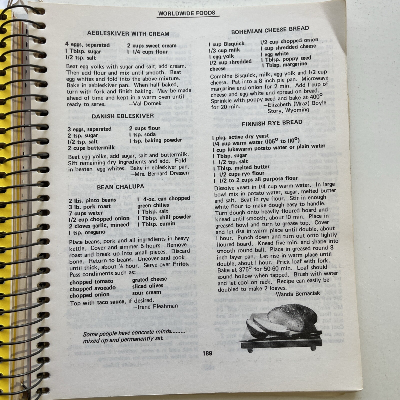 Ivanhoe MN Minnesota cookbook ethnic Czech Kolache Polish pierogi German Stollen