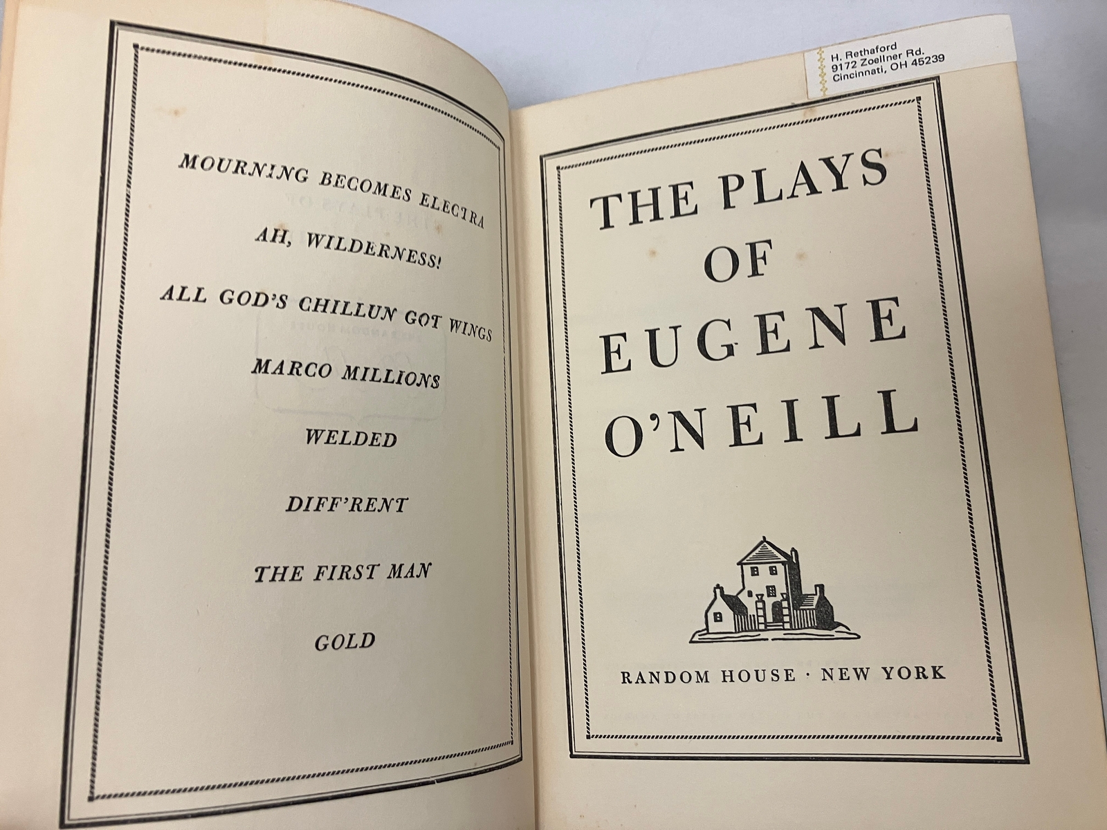 3 VOLUME SET The Plays of Eugene O&rsquo;Neill Random House Hardcovers