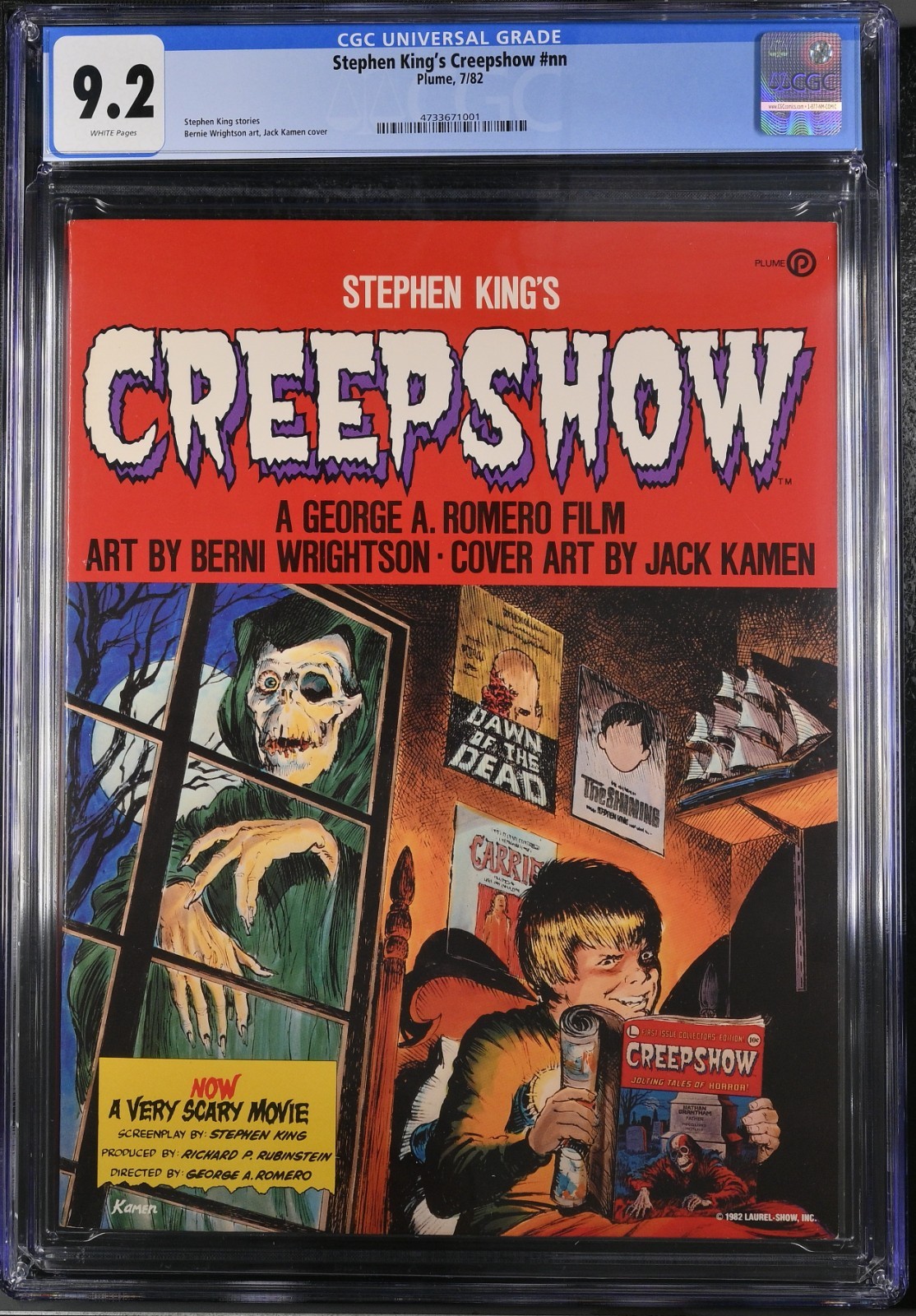 Stephen King&rsquo;s Creepshow CGC 9.2 1982 Plume 1st Print Berni Wrightson