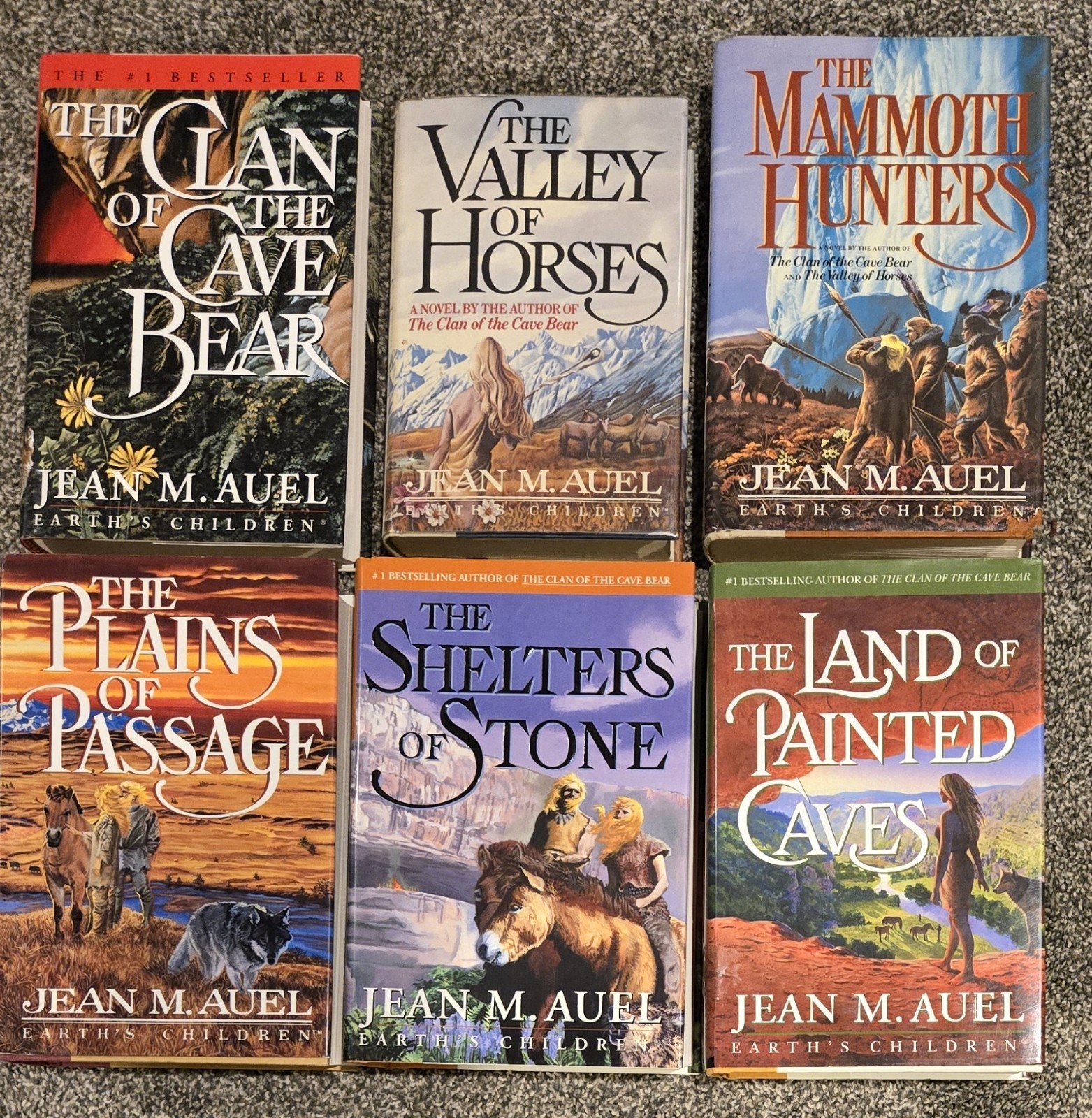 Clan of the Cave Bear (Earth&rsquo;s Children) Full Series 6 Books, HCDJ, Jean M. Auel