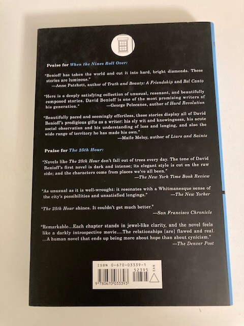 When the Nines Roll Over : And Other Stories by David Benioff 1st Printing VG