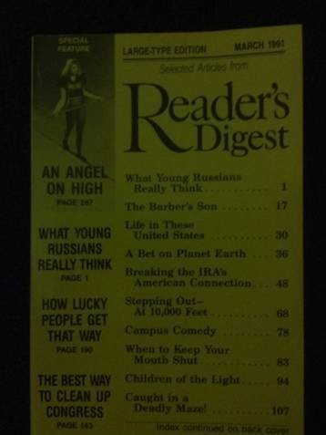 Selected Articles from Reader&rsquo;s Digest Large-Type Edition March 1991