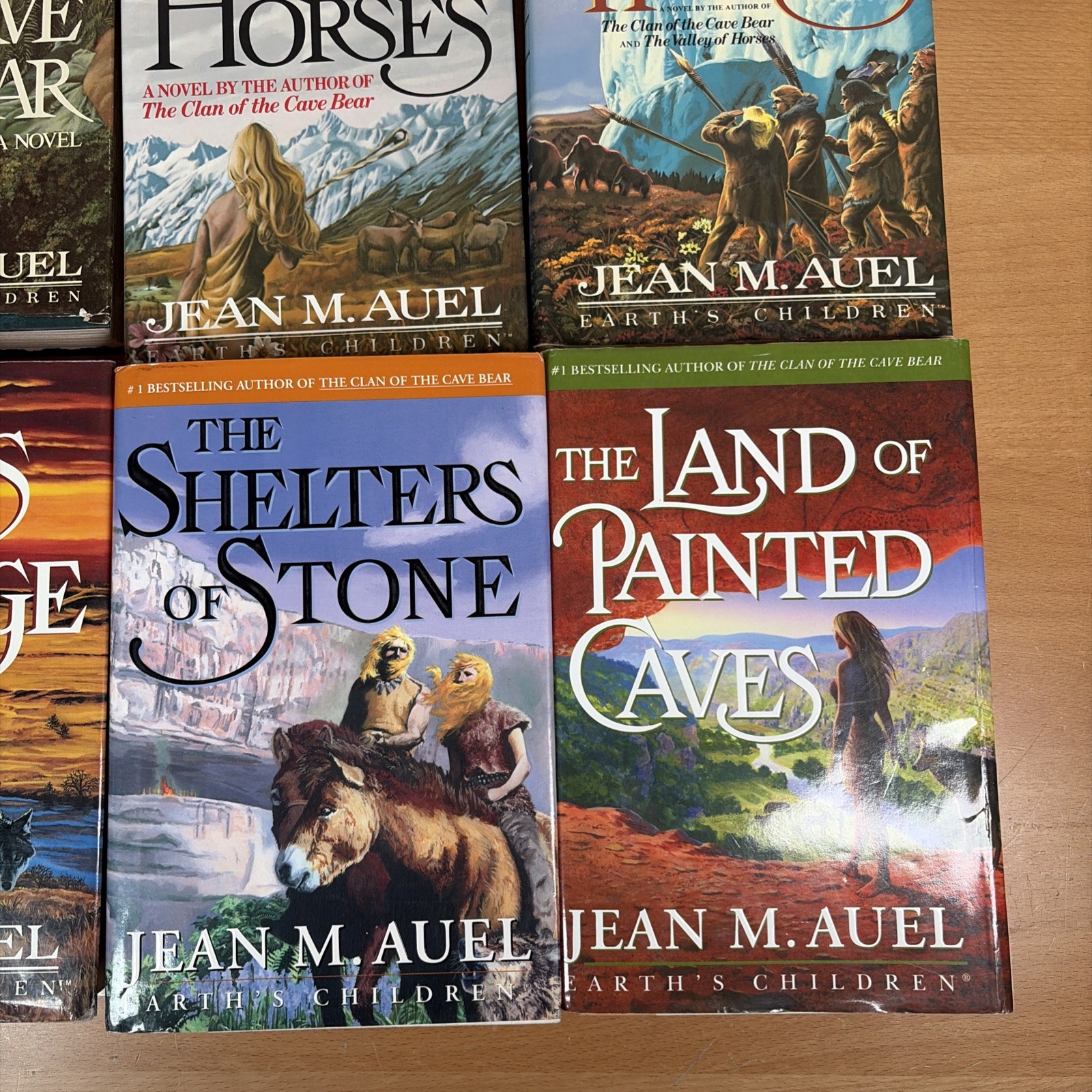 Complete Set Series Lot of 6 Earth&rsquo;s Children Books by Jean Auel HARDCOVER