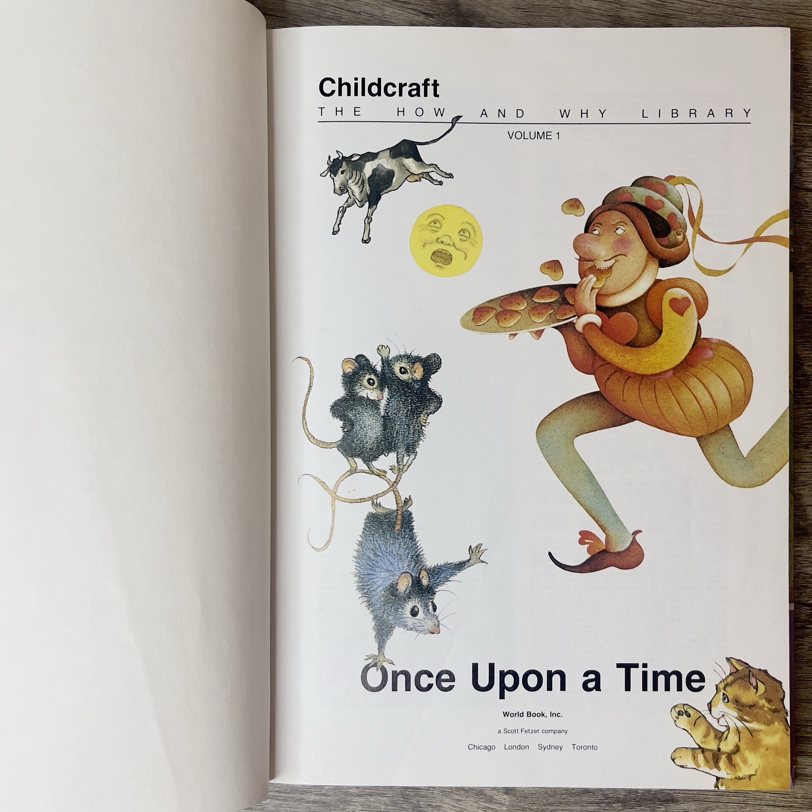 VTG Childcraft Once Upon A Time Volume 1 World Book Inc Hardcover 1993 How & Why