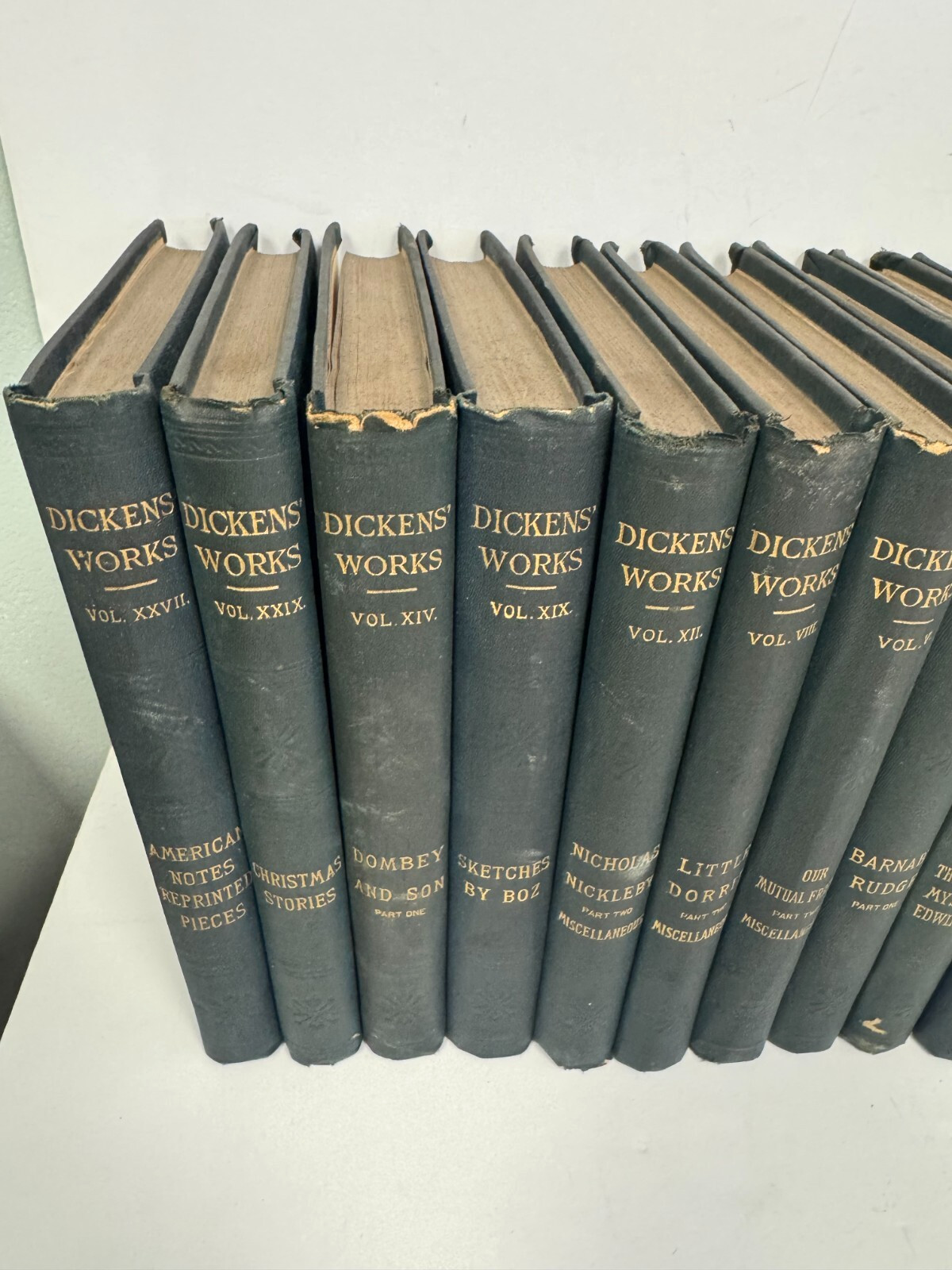 Antique 1890&rsquo;s The Works Of Charles Dickens Peter Fenelon Collier x26 LOT VG++