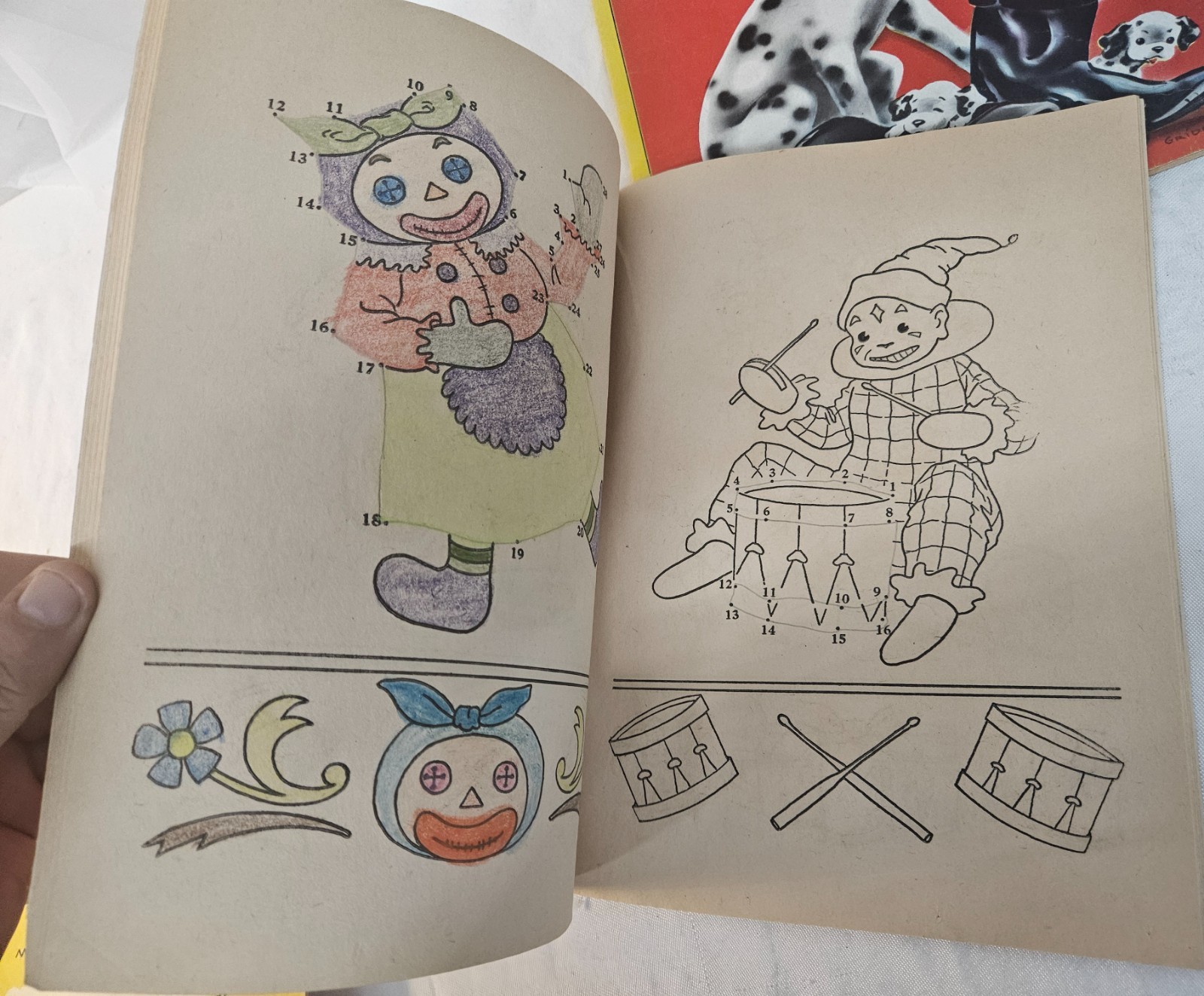 Lot of 10 Vintage USED Children&rsquo;s Coloring Books 1950&rsquo;s-60s Era in Nice Shape