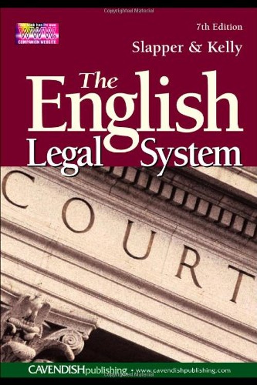 The English Legal System Paperback David, Slapper, Gary Kelly