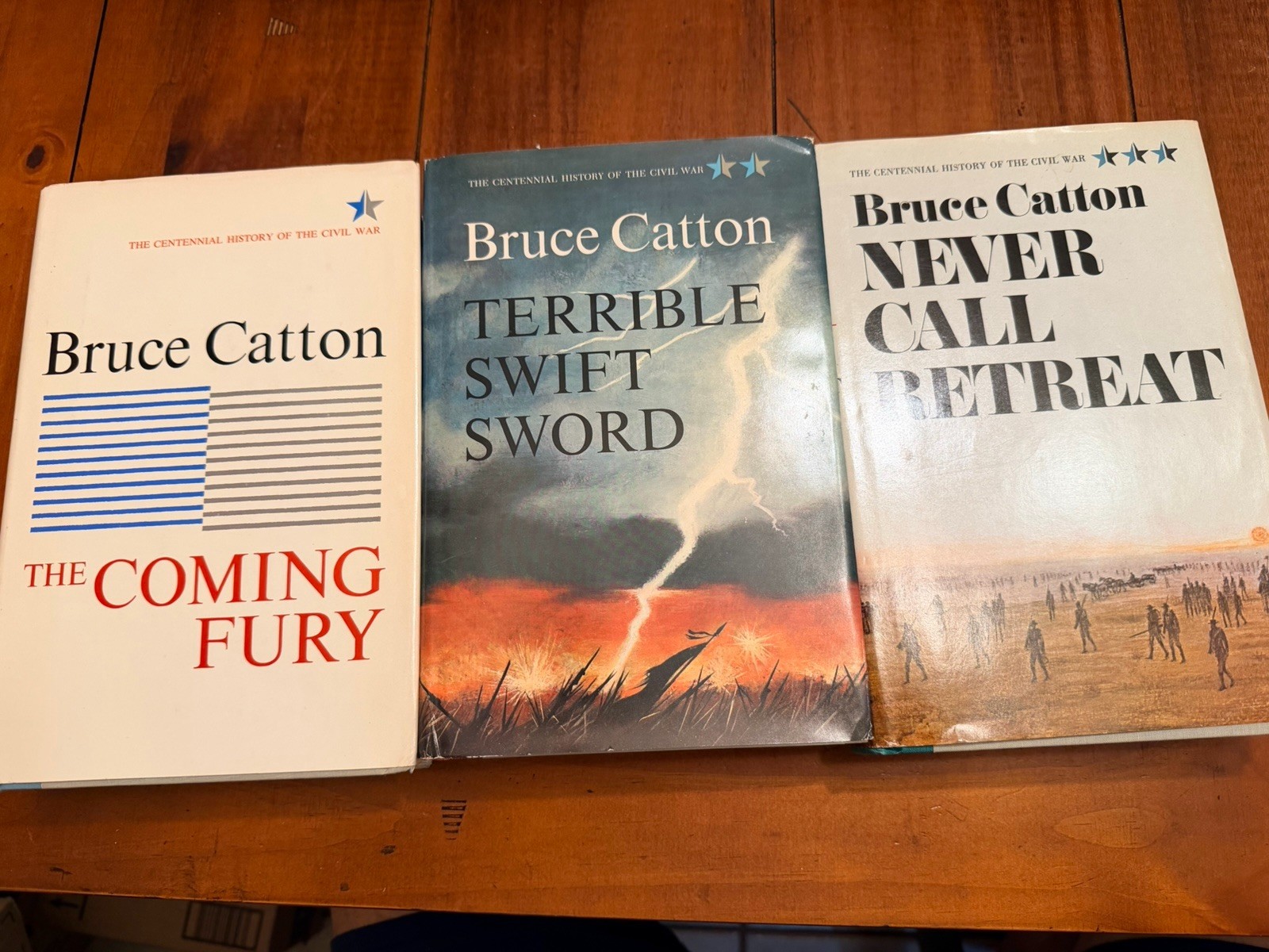 Bruce Catton The Centennial History Of The Civil War, 3 Volume Set, 1st Edition