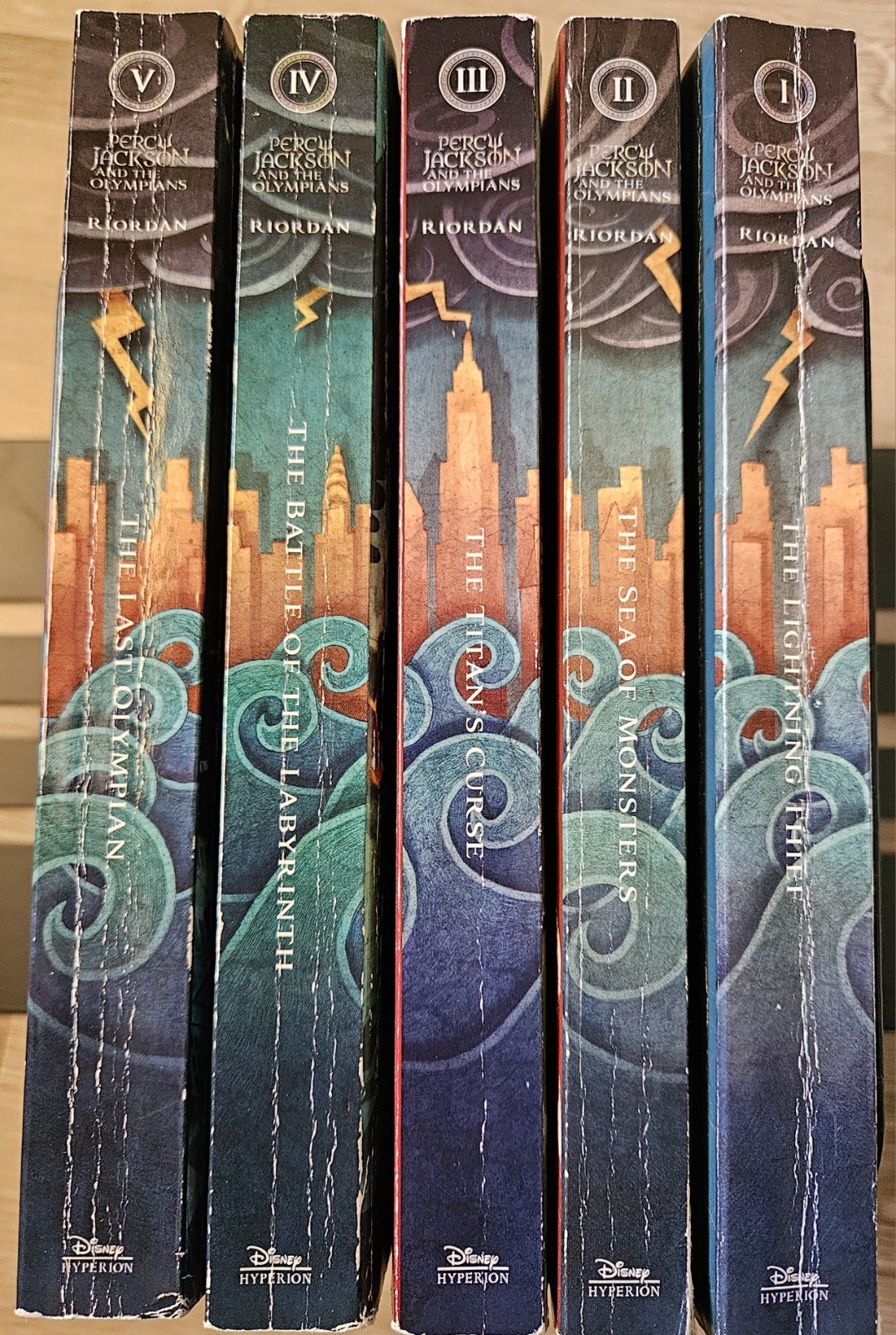 Percy Jackson and the Olympians Series Set Complete 1-5 Rick Riordan PB Lot of 5