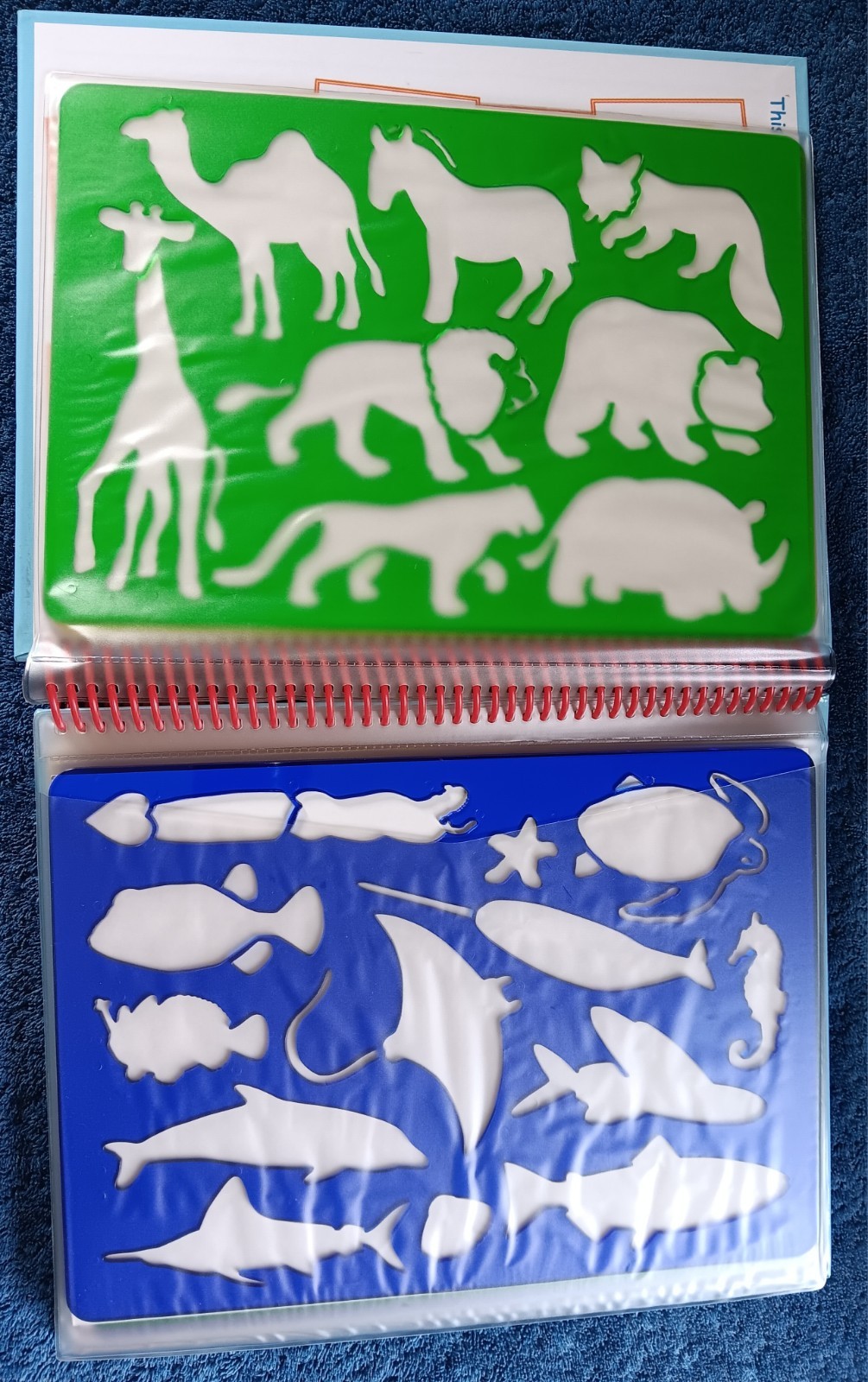 MY TRAVEL STENCIL KIT Book Kids Art Markers Paper Animals Transportation NOS New