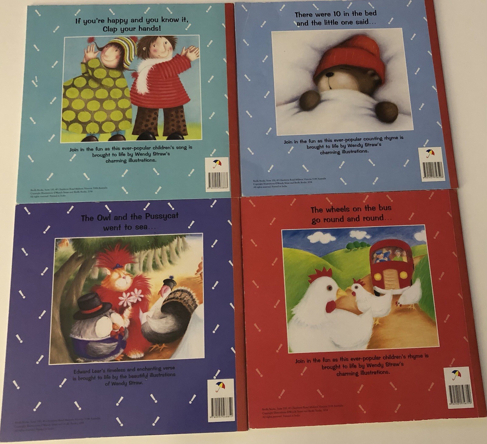 Lot Of 17 Children’s Nursery Rhyme Picture Books Illustrated By Wendy Straw