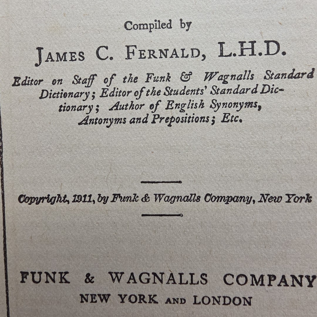 1911 Helpful Hints in English Words & Phrases Companion to Better Say By Fernald