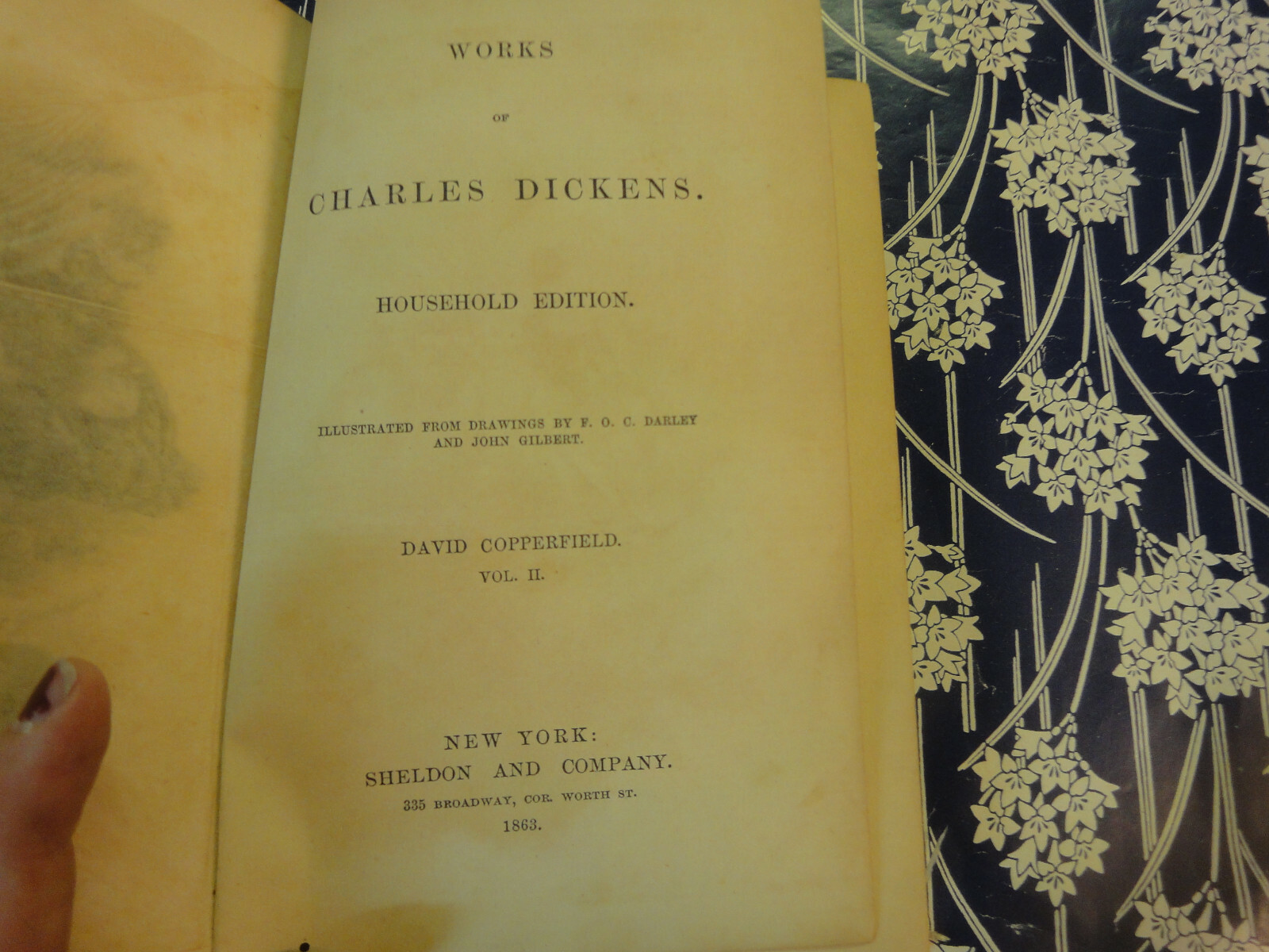 Works of Charles dickens household ed vol II david Copperfield vintage book 1863