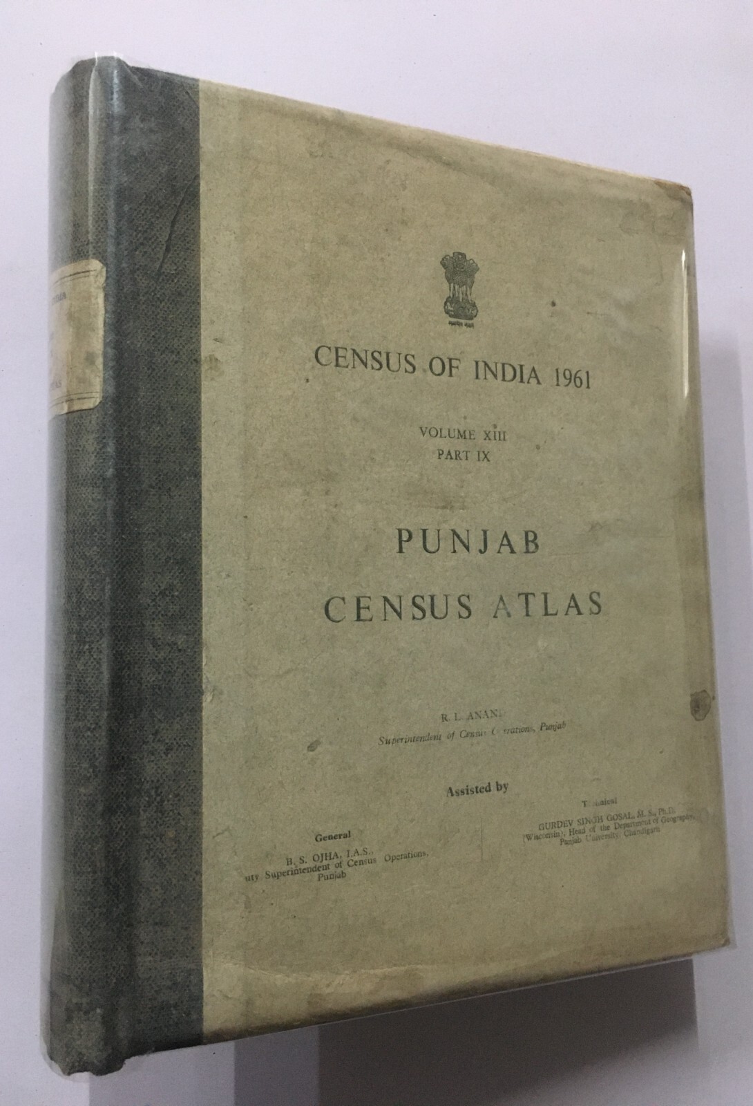 Anand, R.L : Punjab Census Atlas 1961. 275 Maps. Chandigarh, 1966. 356 pages