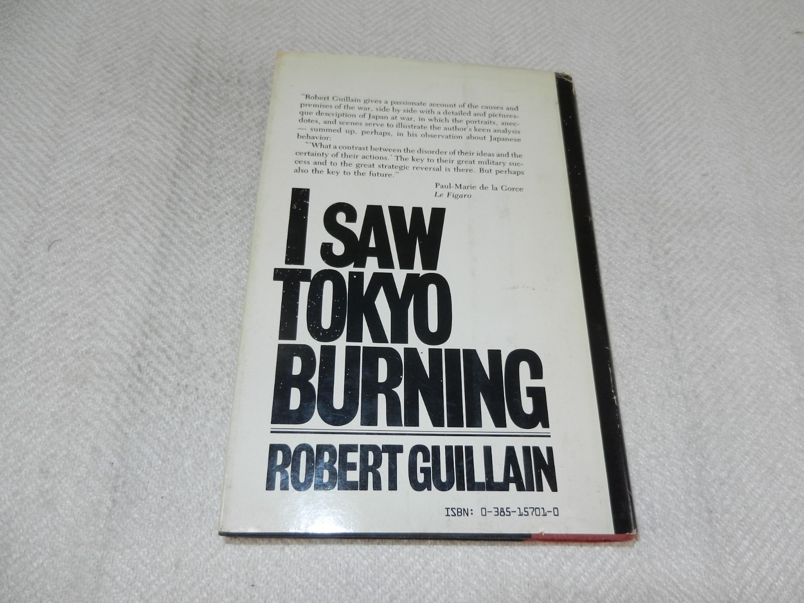 WW II Vichy French journalist in Japan 1941-1945 « I SAW TOKYO BURNING »