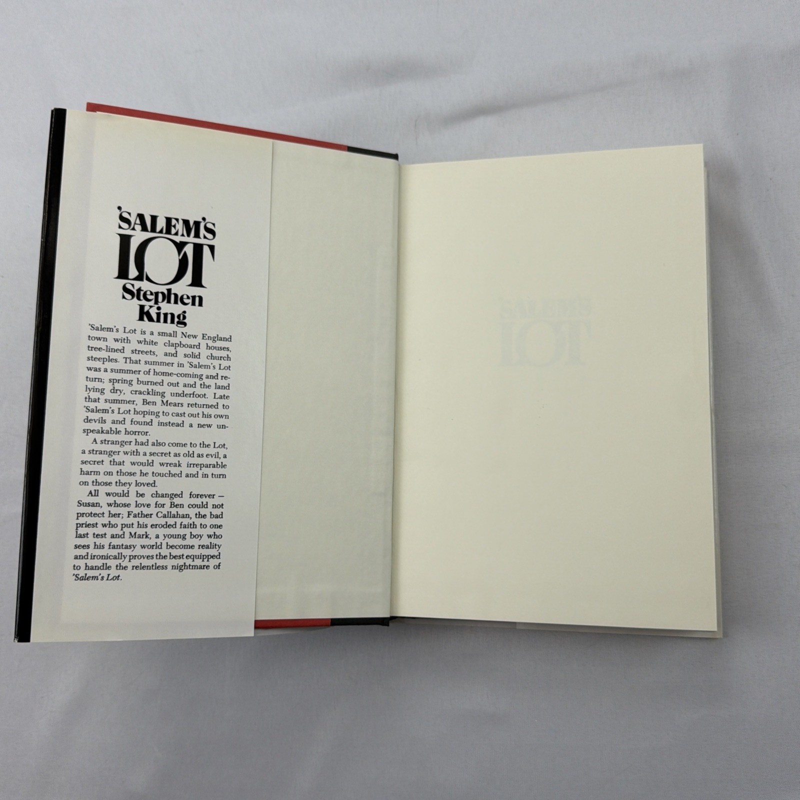 Salem&rsquo;s Lot Stephen King 1975 Doubleday Hardcover Horror Classic