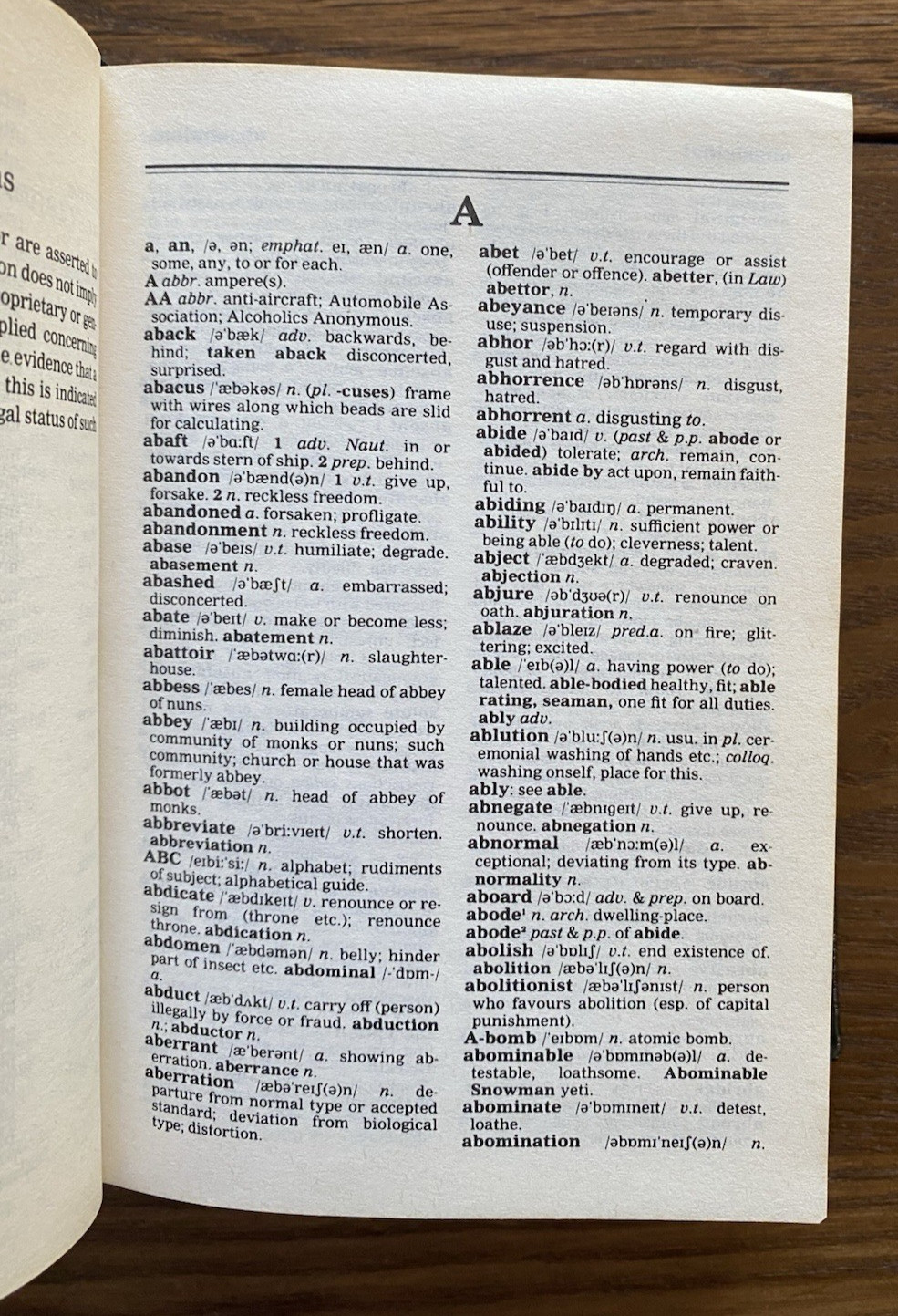 The New Little Oxford Dictionary Real Leather Made in England 1989