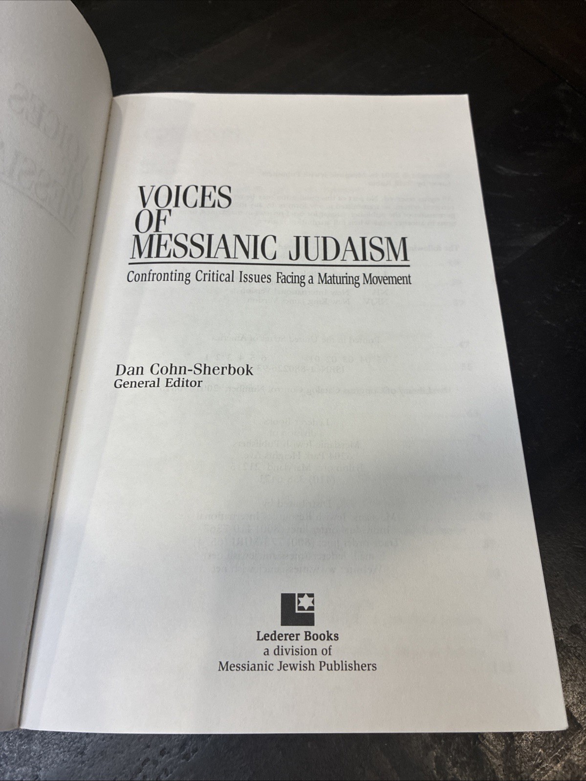 Voices of Messianic Judaism Cohn-Sherbok