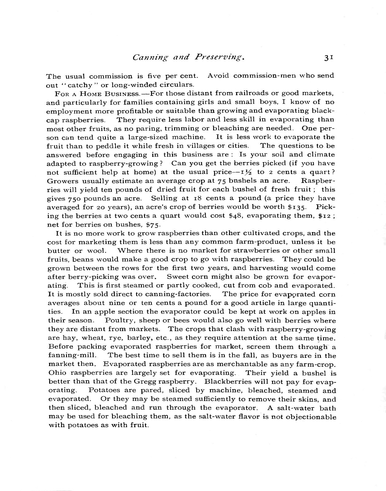 Canning And Preserving Fruits & Vegetables 1892 (36 Pages)