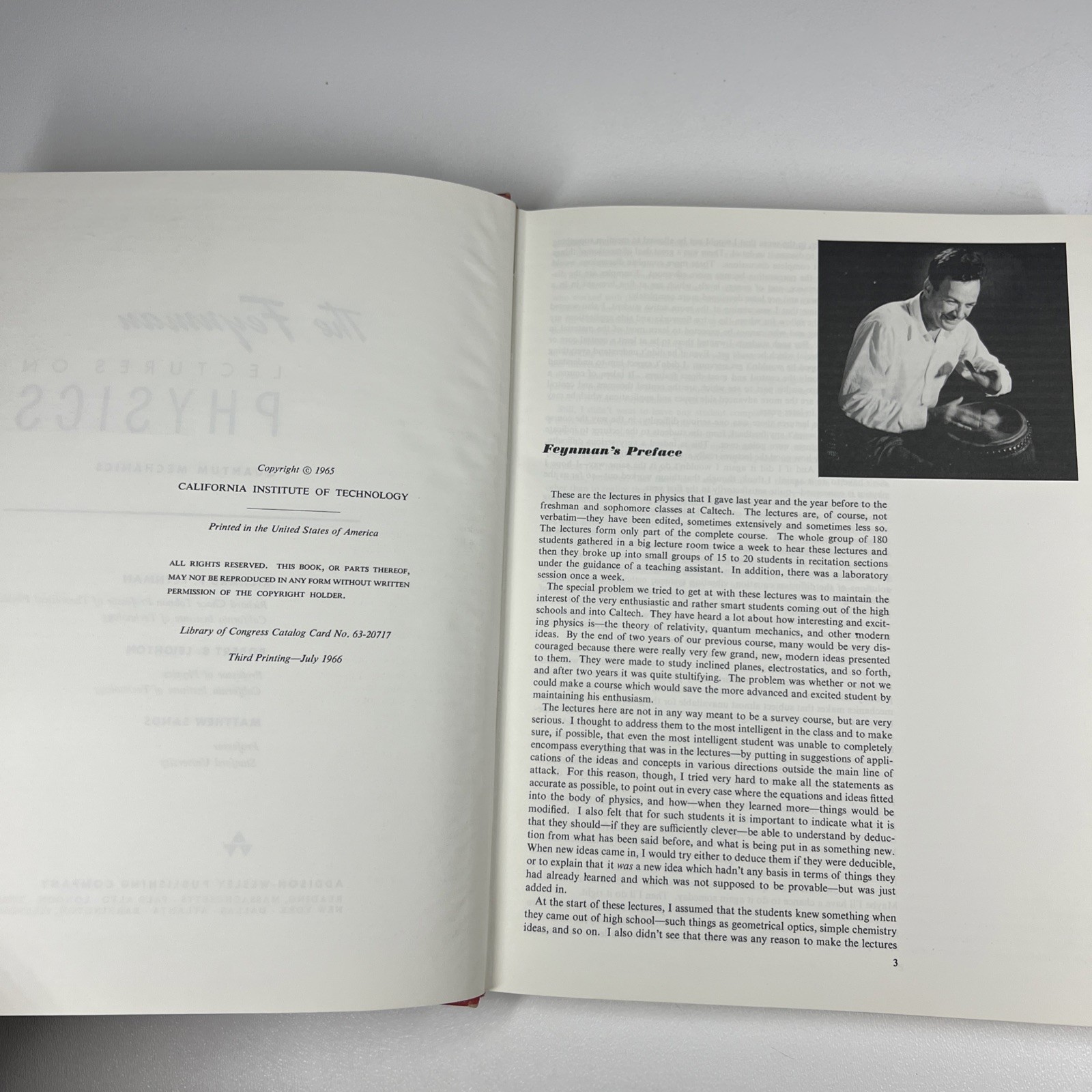 Feynman Lectures on Physics Vol III Quantum Mechanics PLUS Vol 2 Exercises 1960s