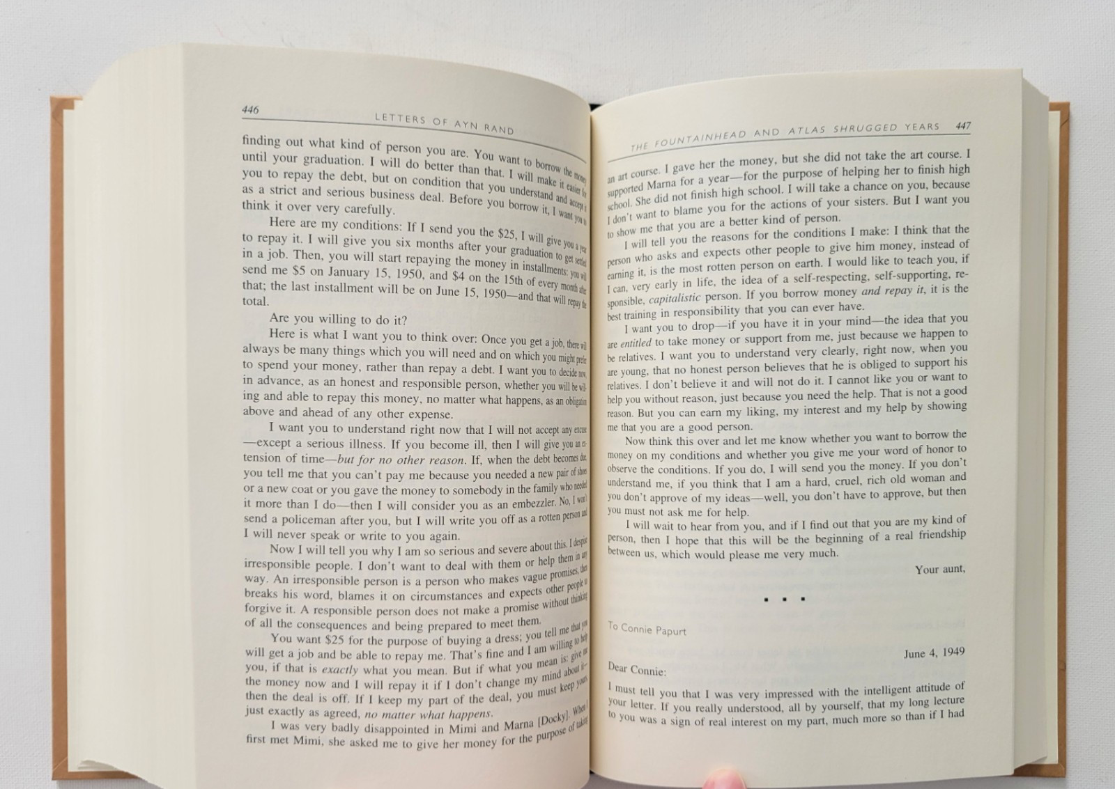 Letters of Ayn Rand Limited Ed HC Signed w Repro Letter, Number 134 of 225