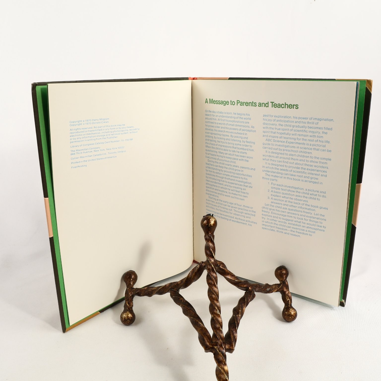 ABC Science Experiments Harry Milgrom 1970 First Printing Macmillan Children&rsquo;s