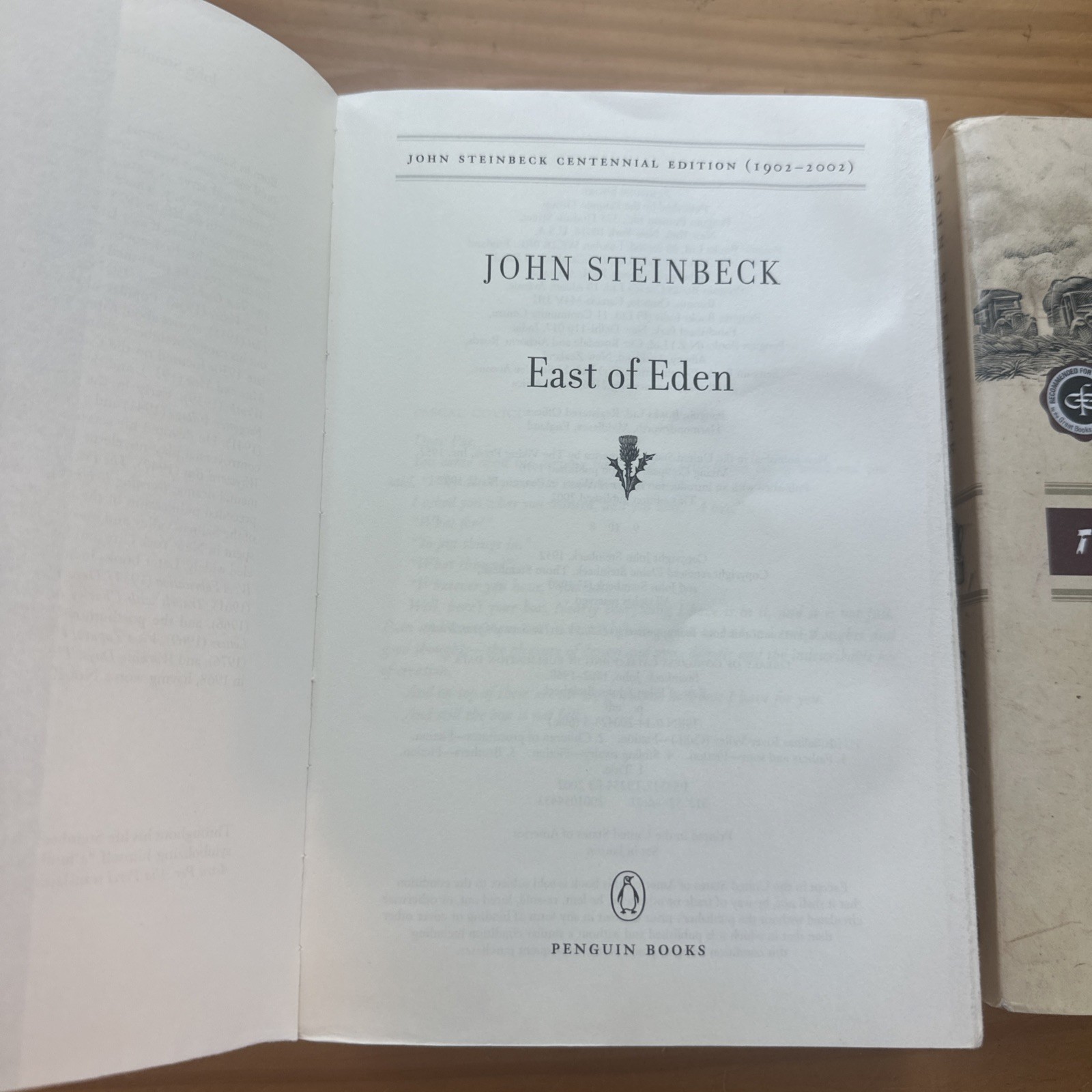 John Steinbeck Centennial Edition (1902-2002) books lot East Of Eden/Grapes Of