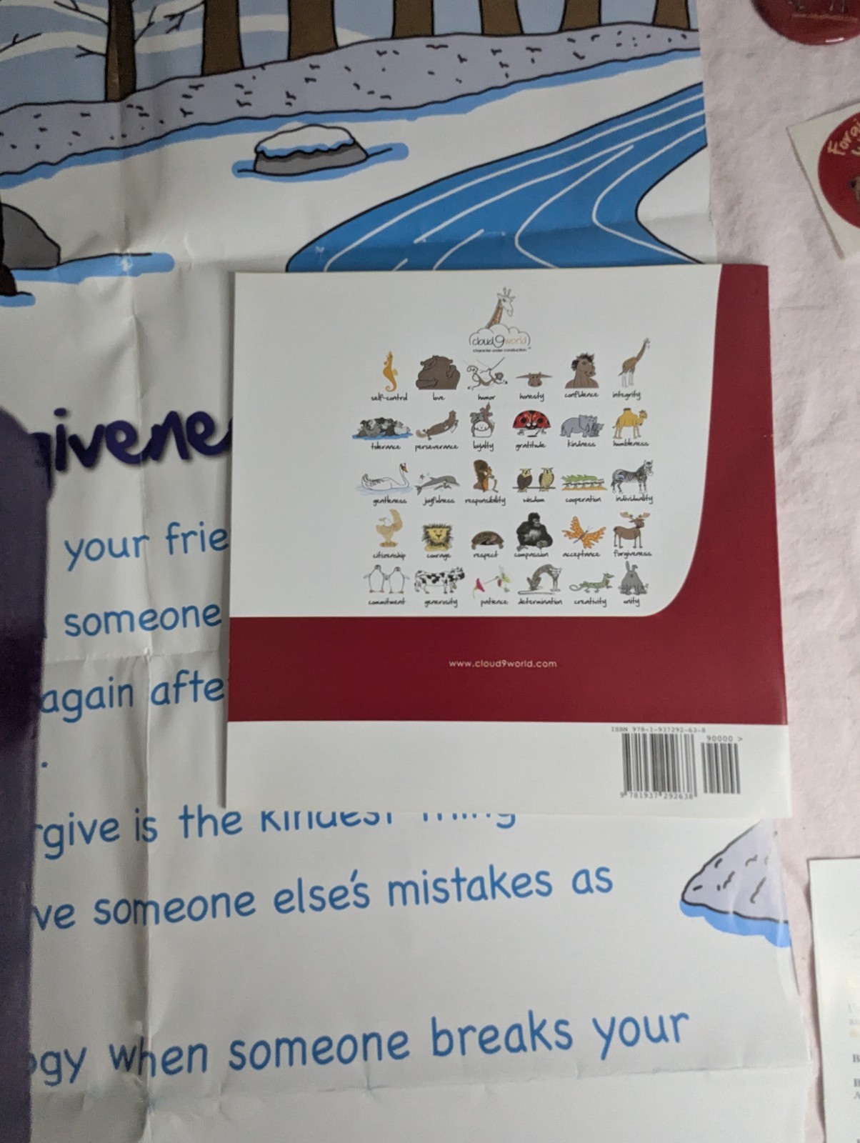 Home School Teachers Cloud 9 world character book FORGIVENESS K-1st poster kit