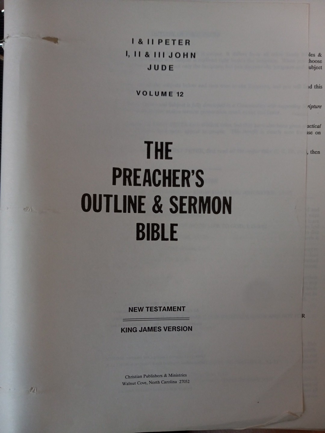 The Preacher&rsquo;s Outline & Sermon Bible KJV 3-Ring Binder Pick One