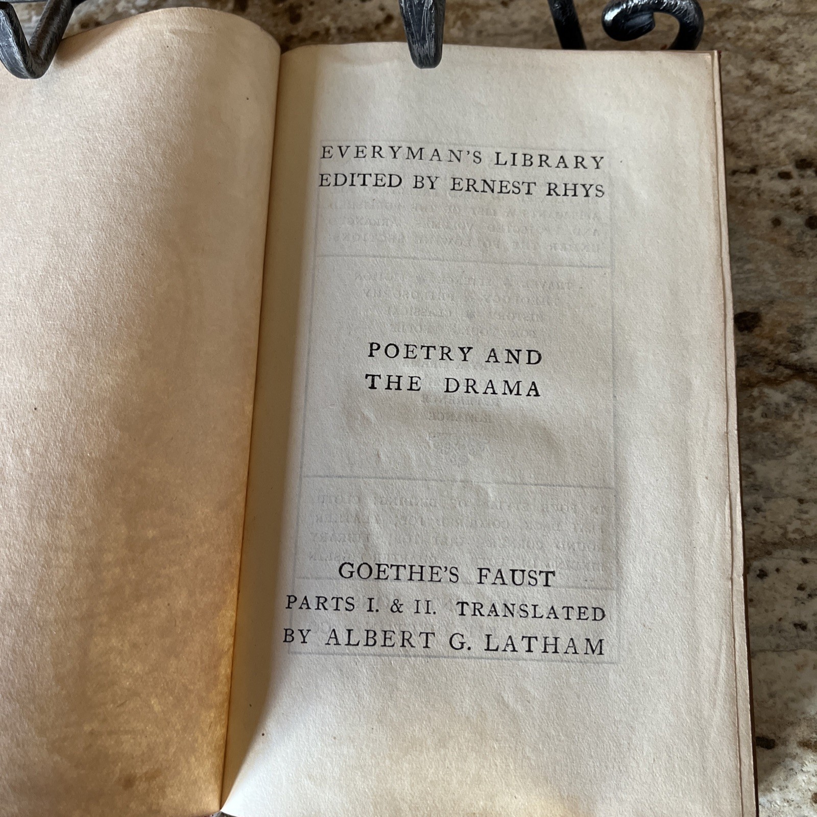 Antique Book Goethe&rsquo;s Faust Parts I & II 1919 Red Leather Printed Great Britain