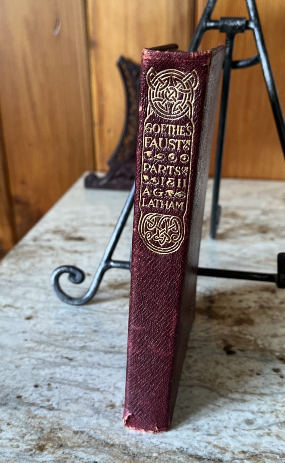 Antique Book Goethe&rsquo;s Faust Parts I & II 1919 Red Leather Printed Great Britain