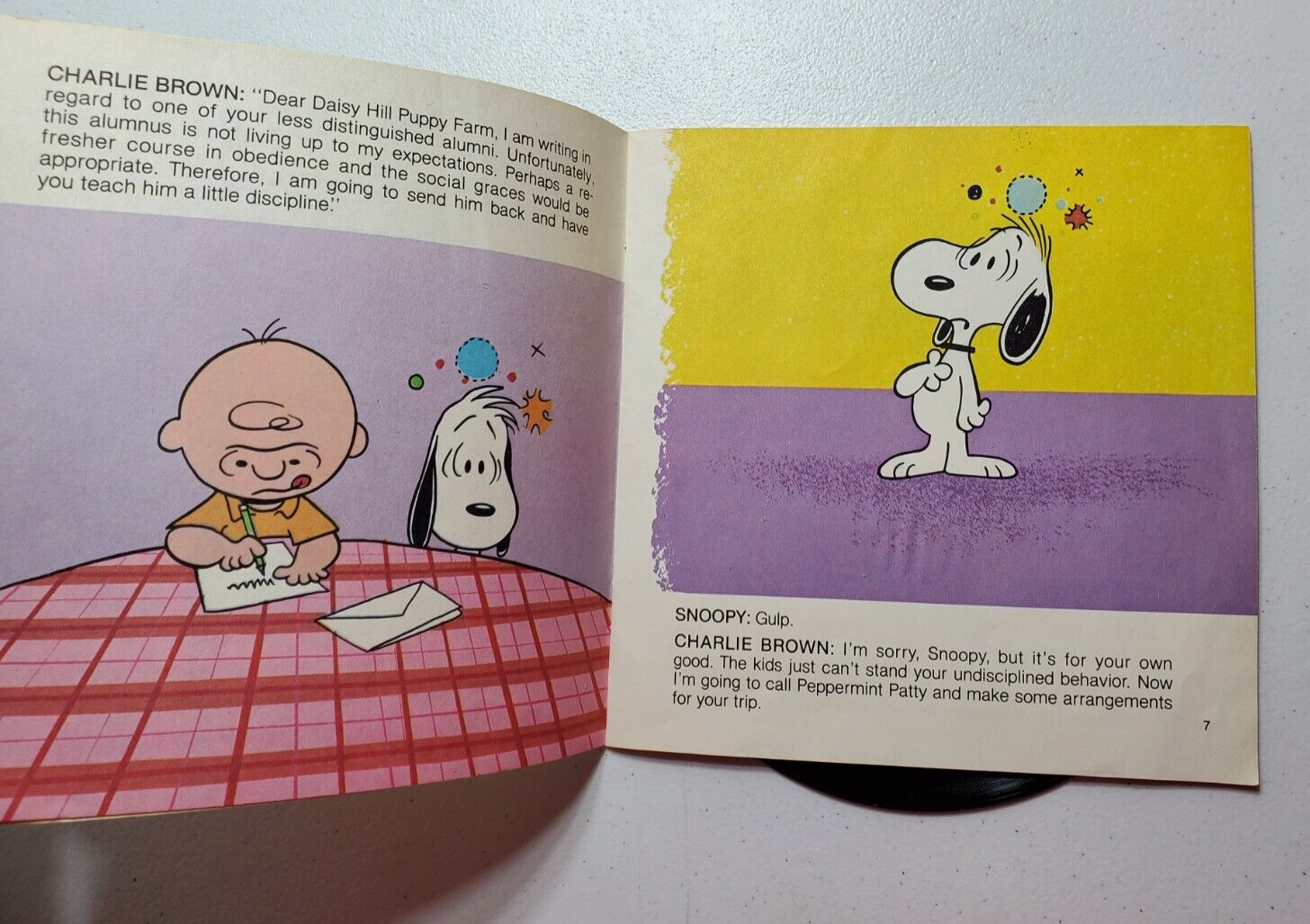 Vintage Read Along Book And Record He&rsquo;s Your Dog Charlie Brown