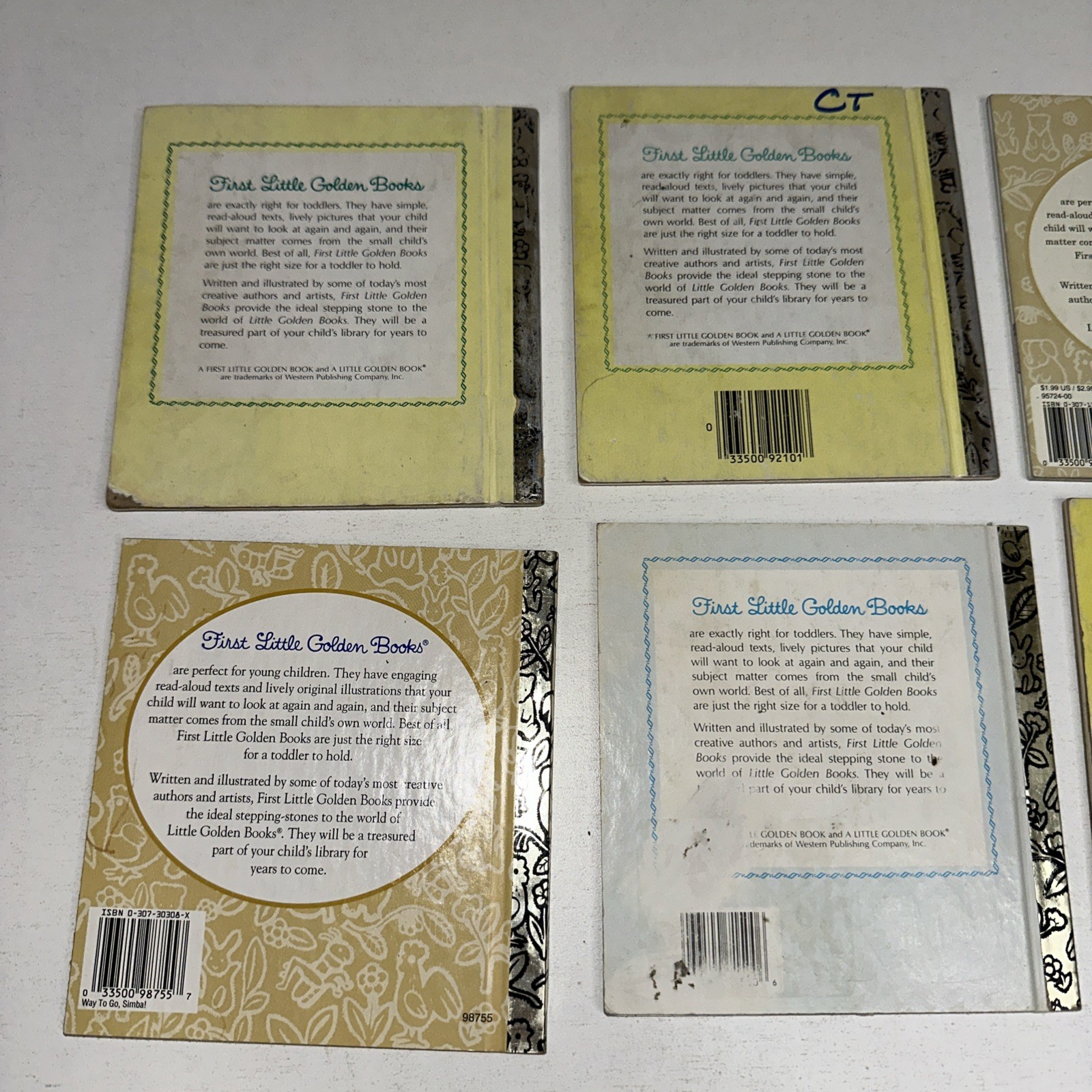 Vintage 1980s & 90’s A First Little Golden Books Mini HC Toddlers Lot Of 8