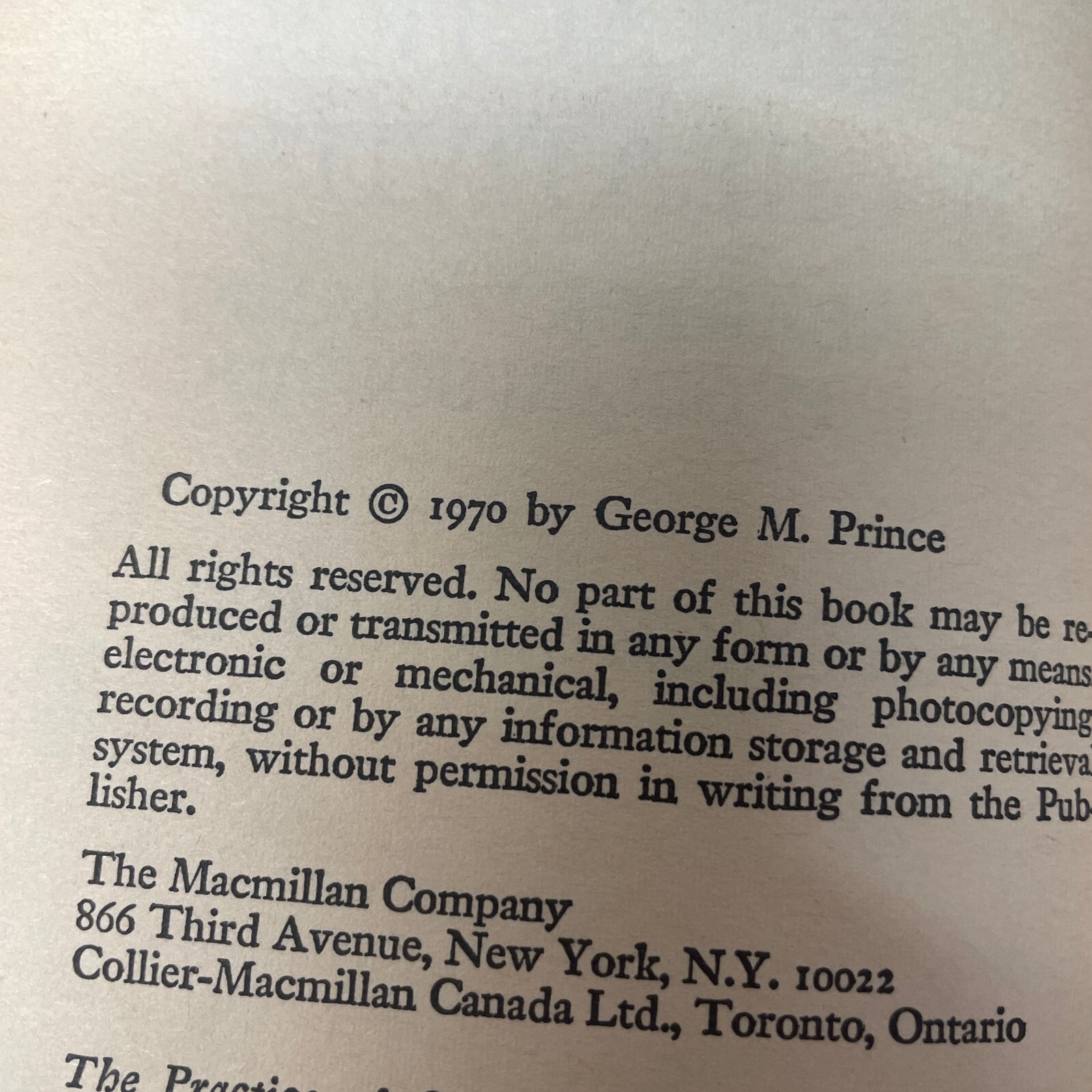 The Practice Of Creativity Paperback Book by George M. Prime Collier Books 1972