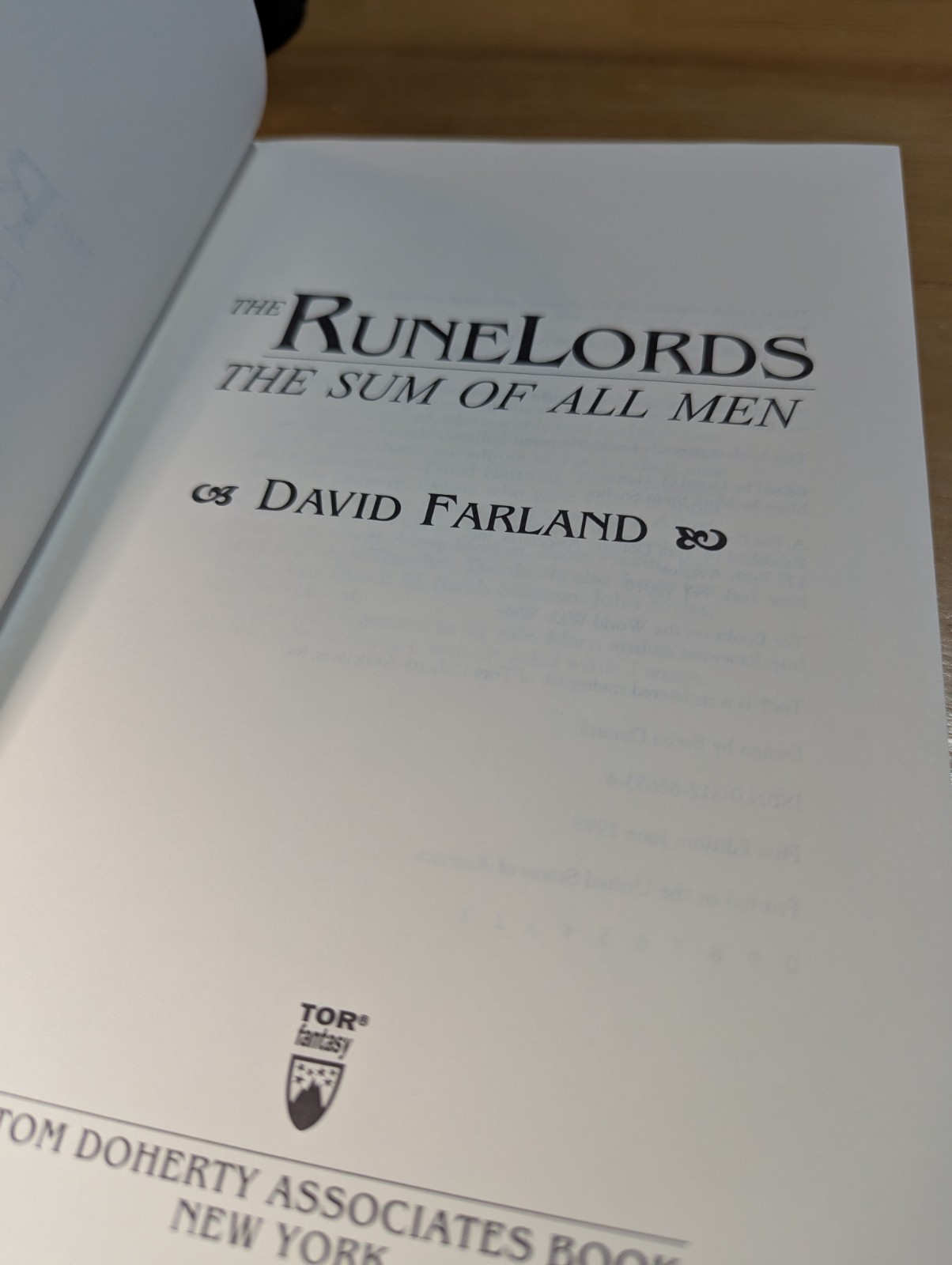The Runelords- Wizardborn-Brotherhood of Wolf David Farland 1st Edition HBDC TOR