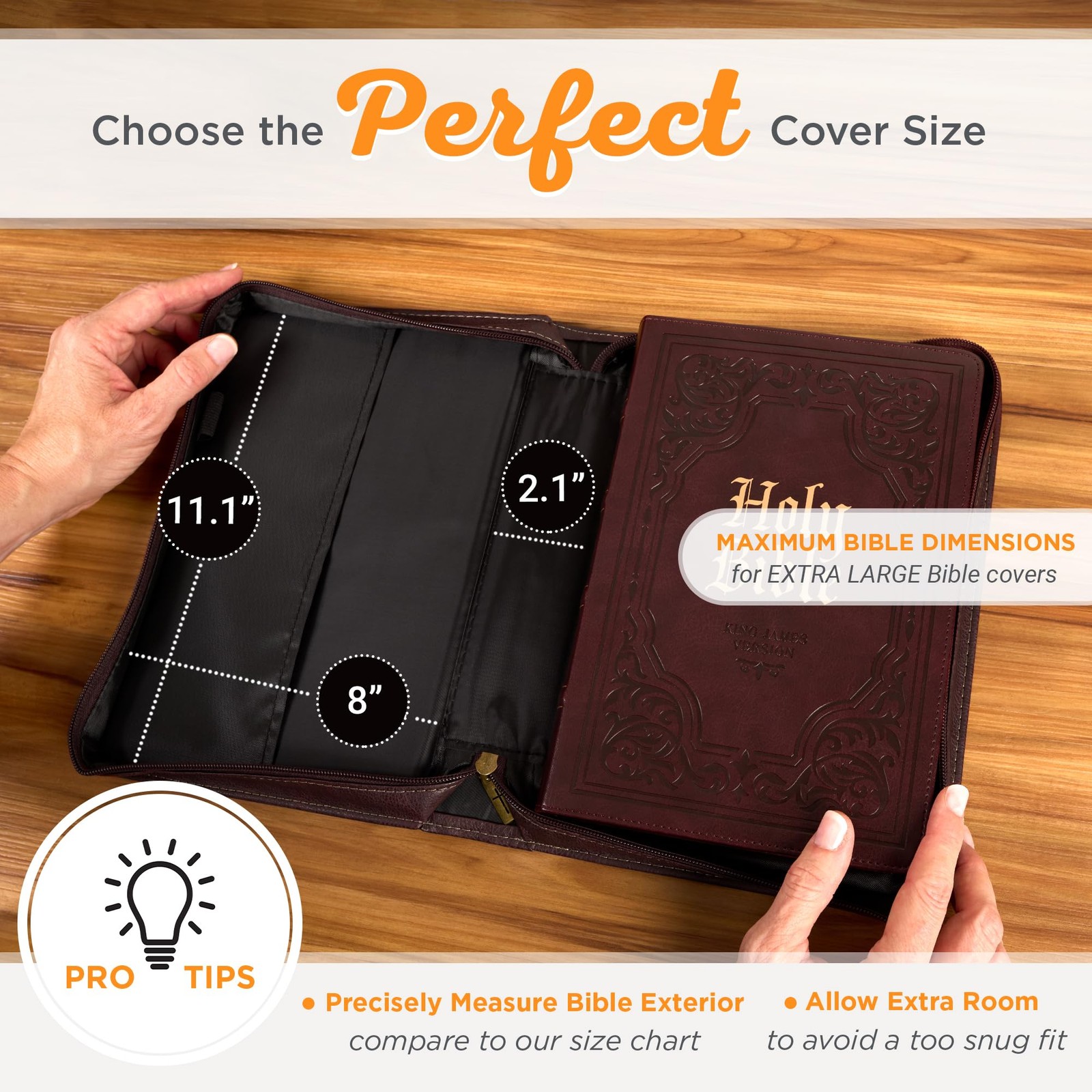 Classic Vegan Leather Bible Cover for Men & Women: Hope & Future Encouraging …