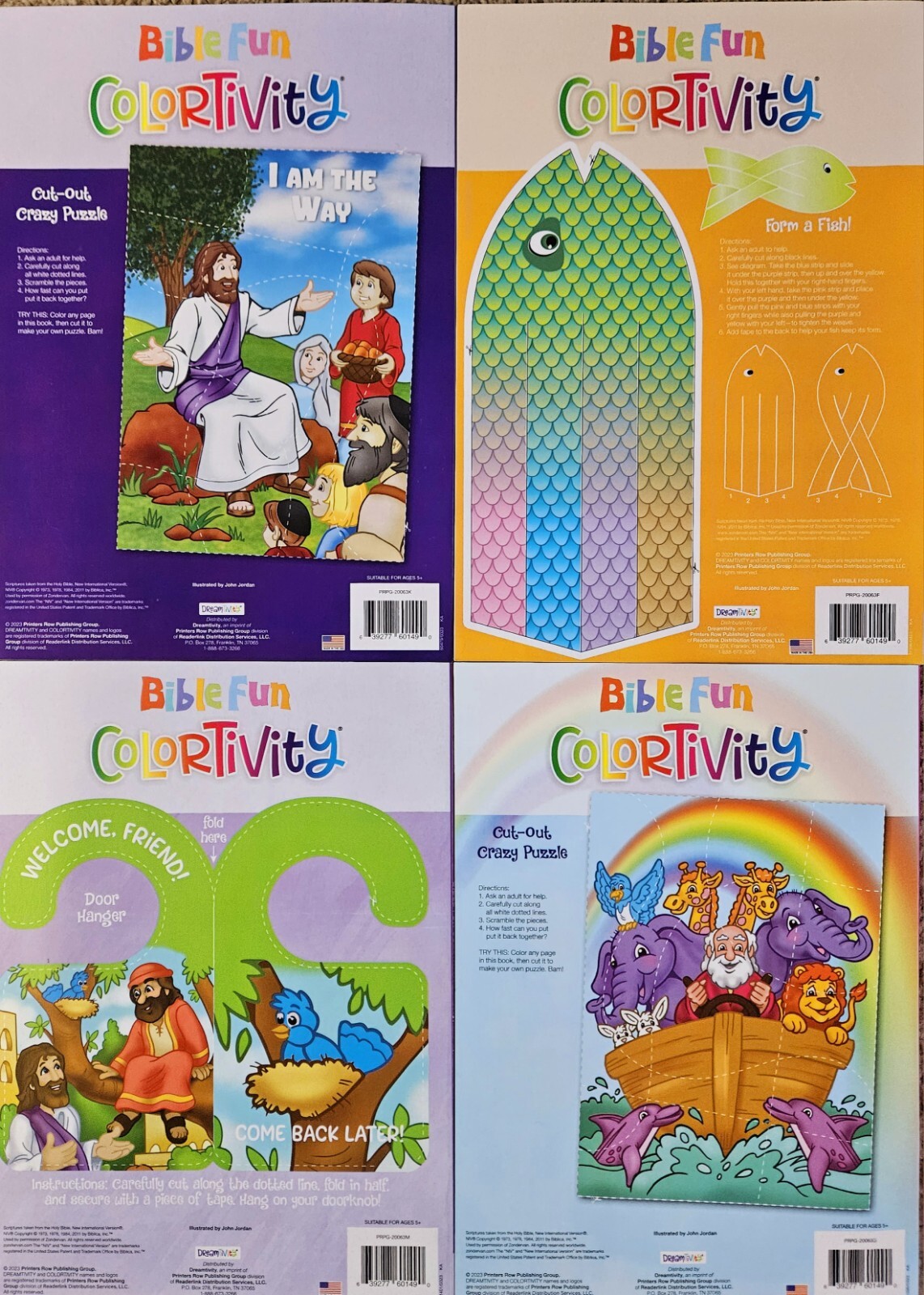 Bible Fun Colortivity Activity & Coloring Books Set of 4 – Over 250 pages!